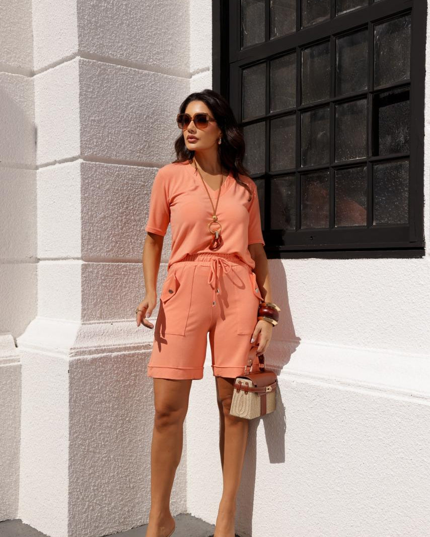 Conjunto Ônix - Pêssego