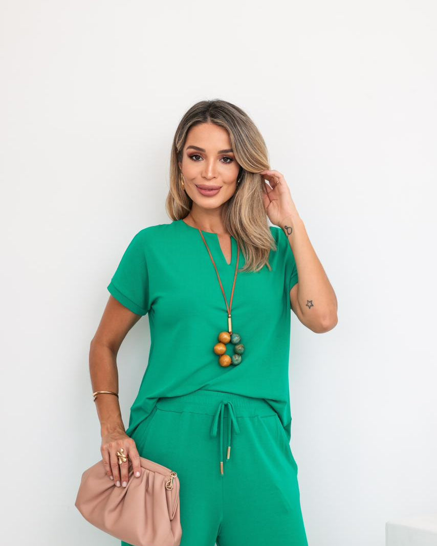 Conjunto Panthacour Relax - Verde Bandeira