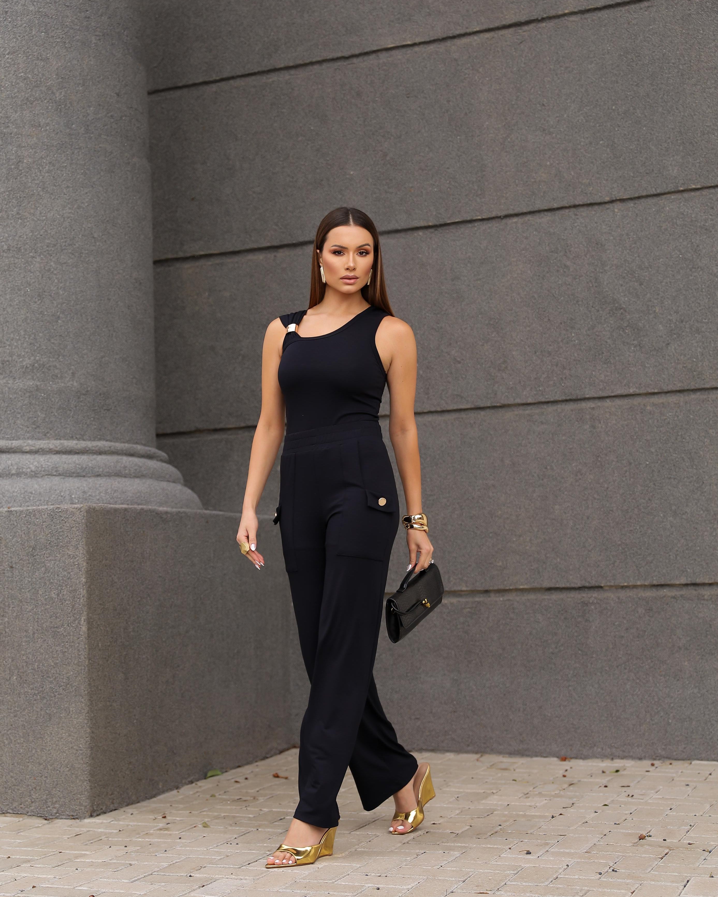 Conjunto Perla - Preto