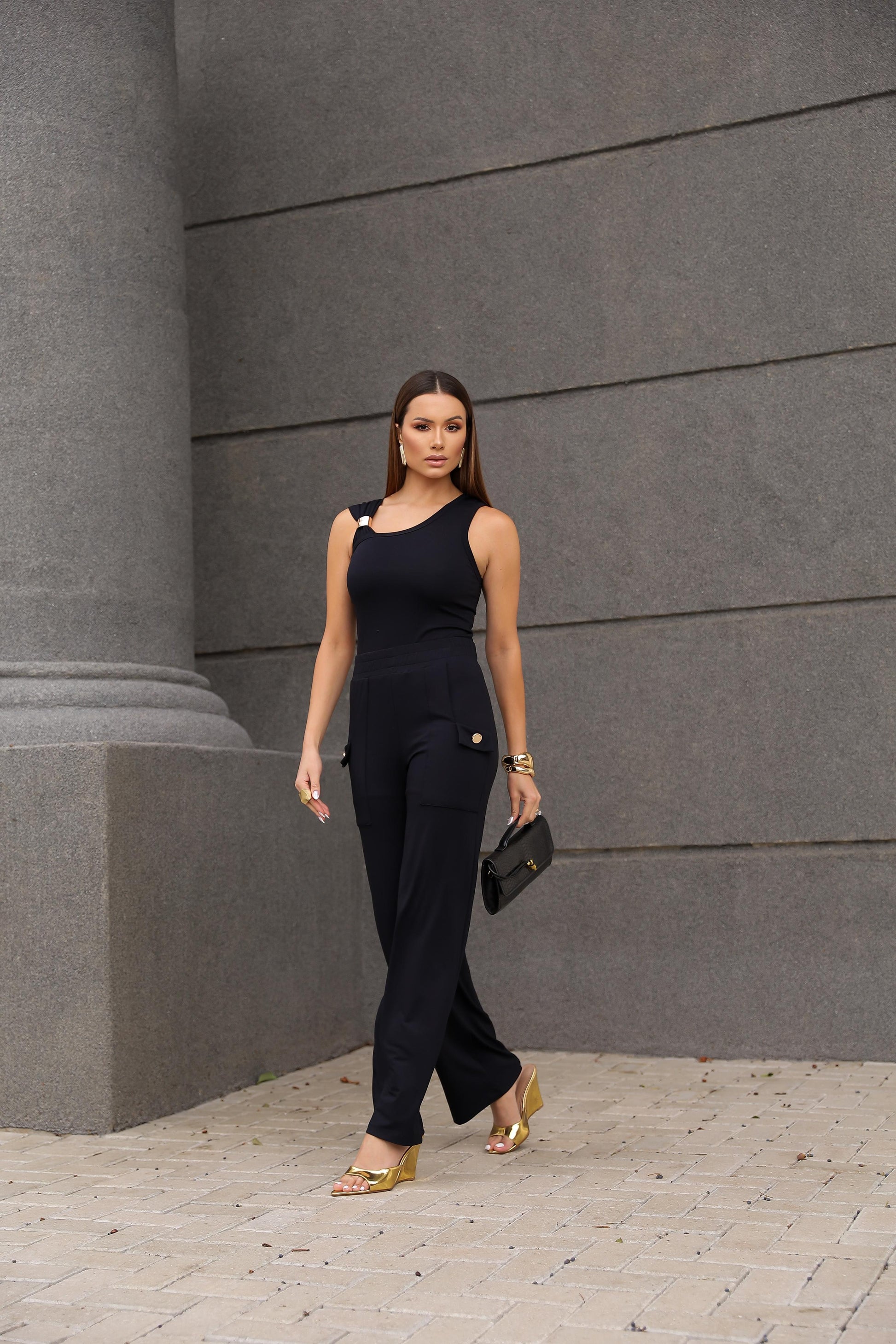 Conjunto Perla - Preto