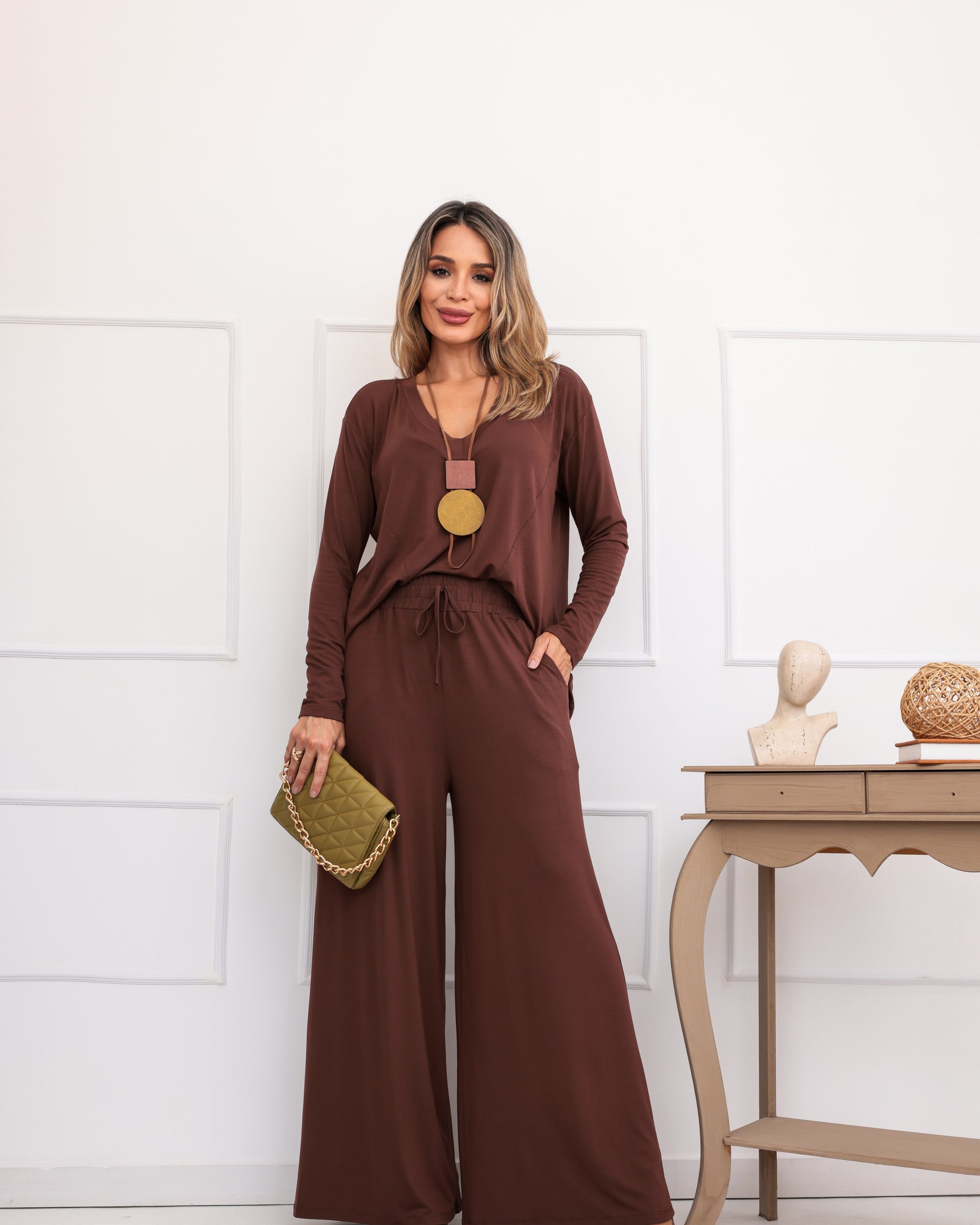 Conjunto Porto Rico - Marrom