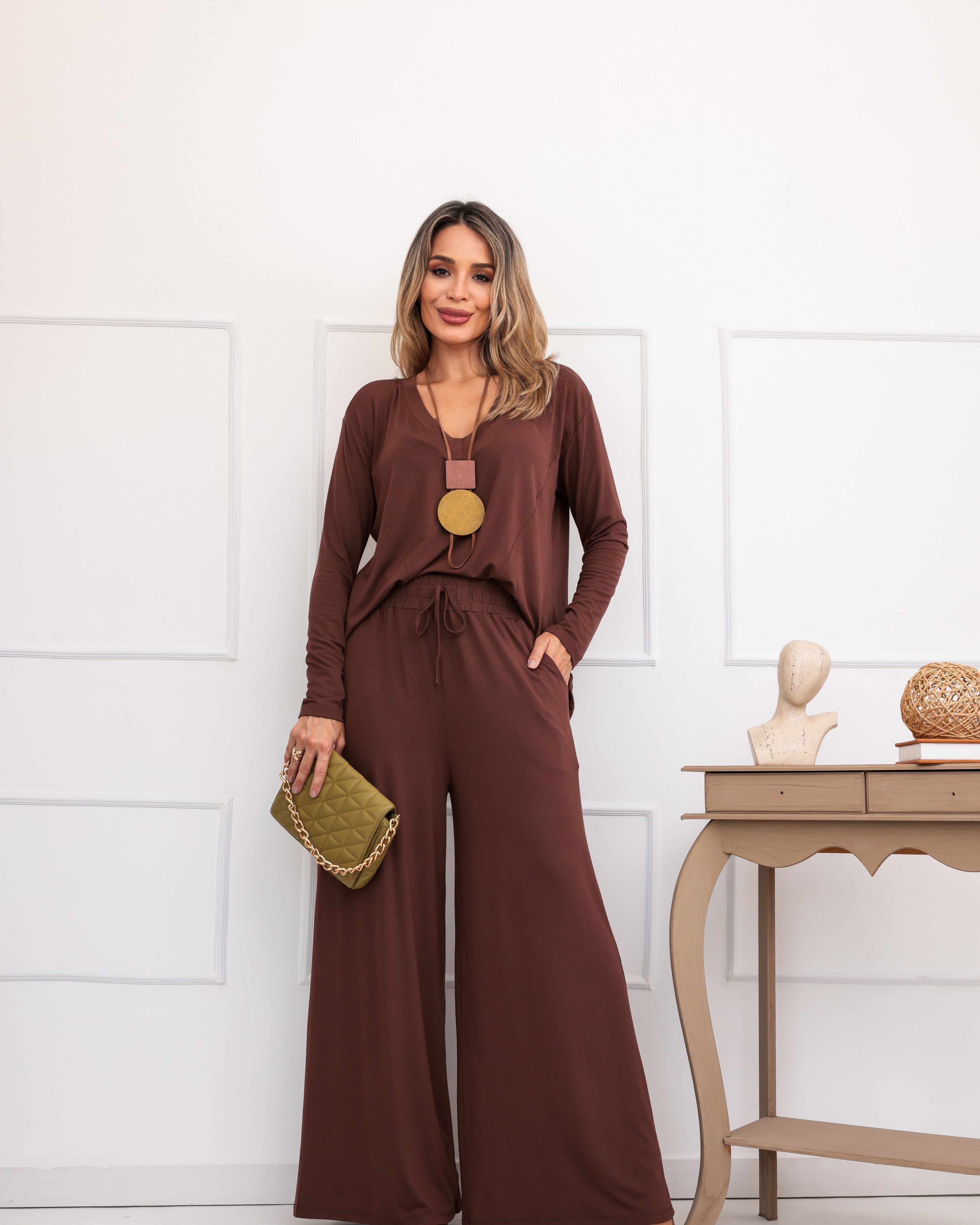 Conjunto Porto Rico - Marrom