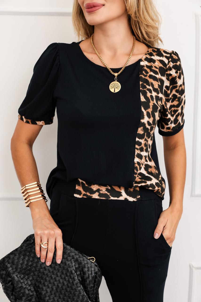 Conjunto Rafina - Estampado Preto