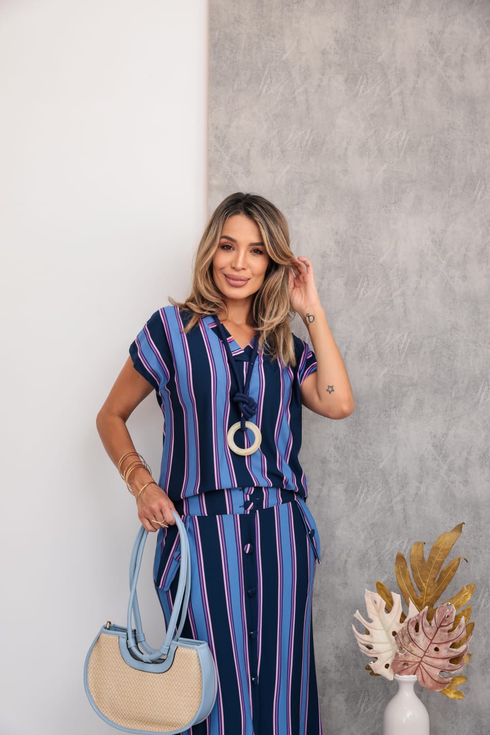 Conjunto Saia Classic - Azul Pacífico