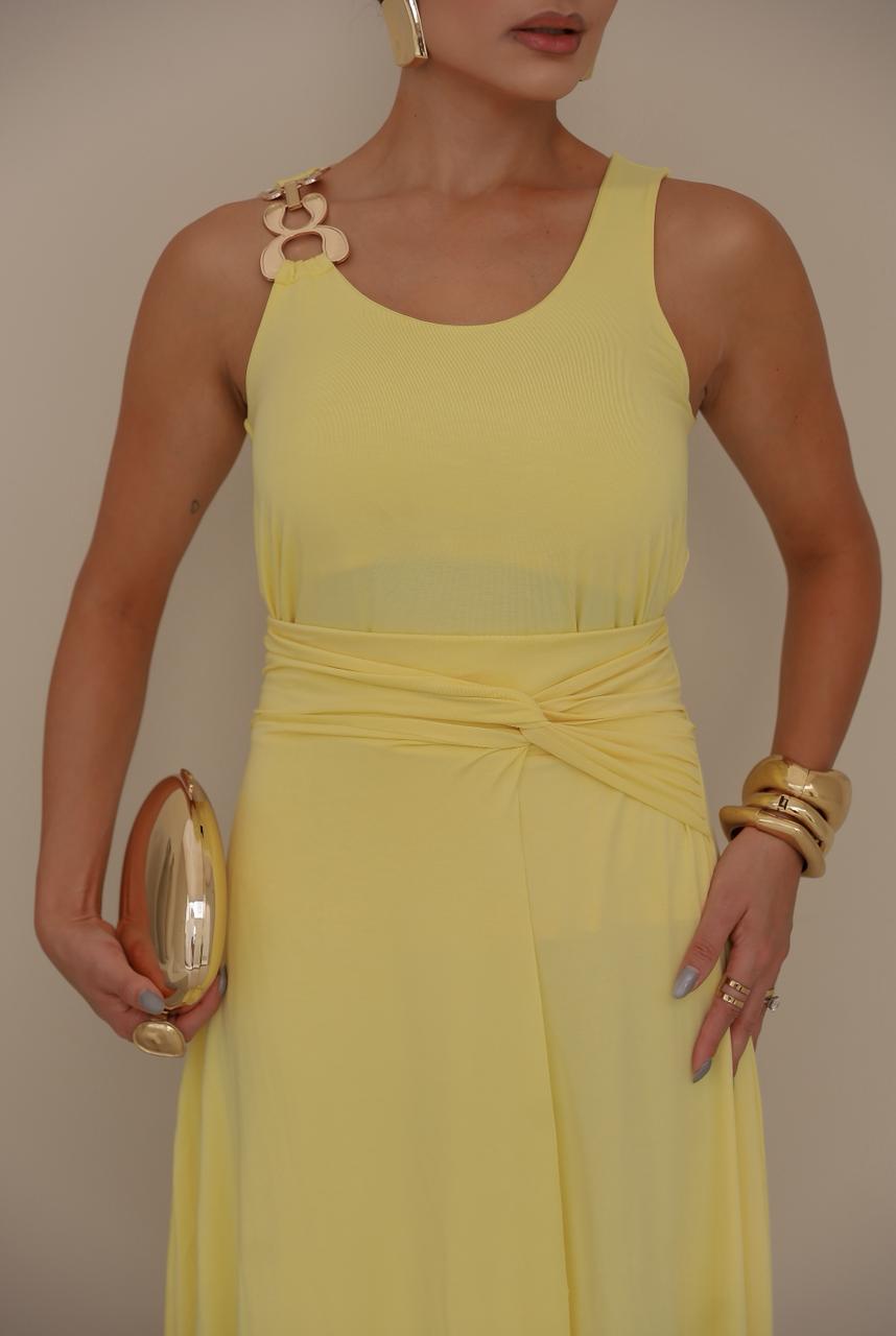 Conjunto Saia Dalinne - Amarelo