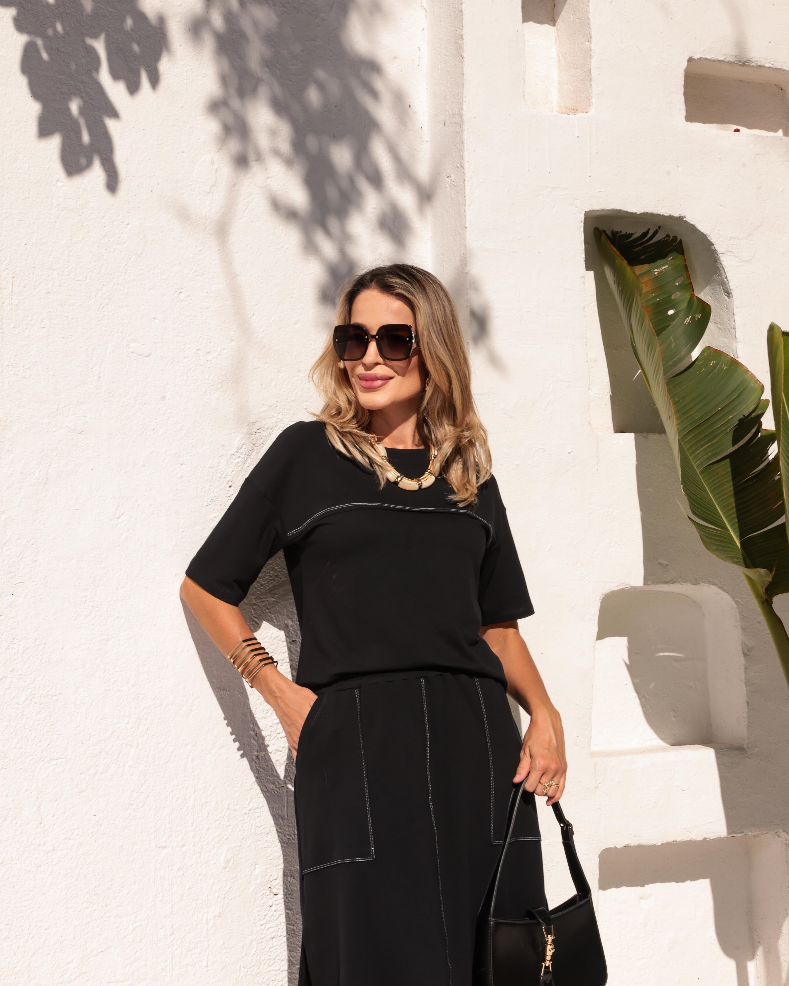 Conjunto Saia Milano - Preto