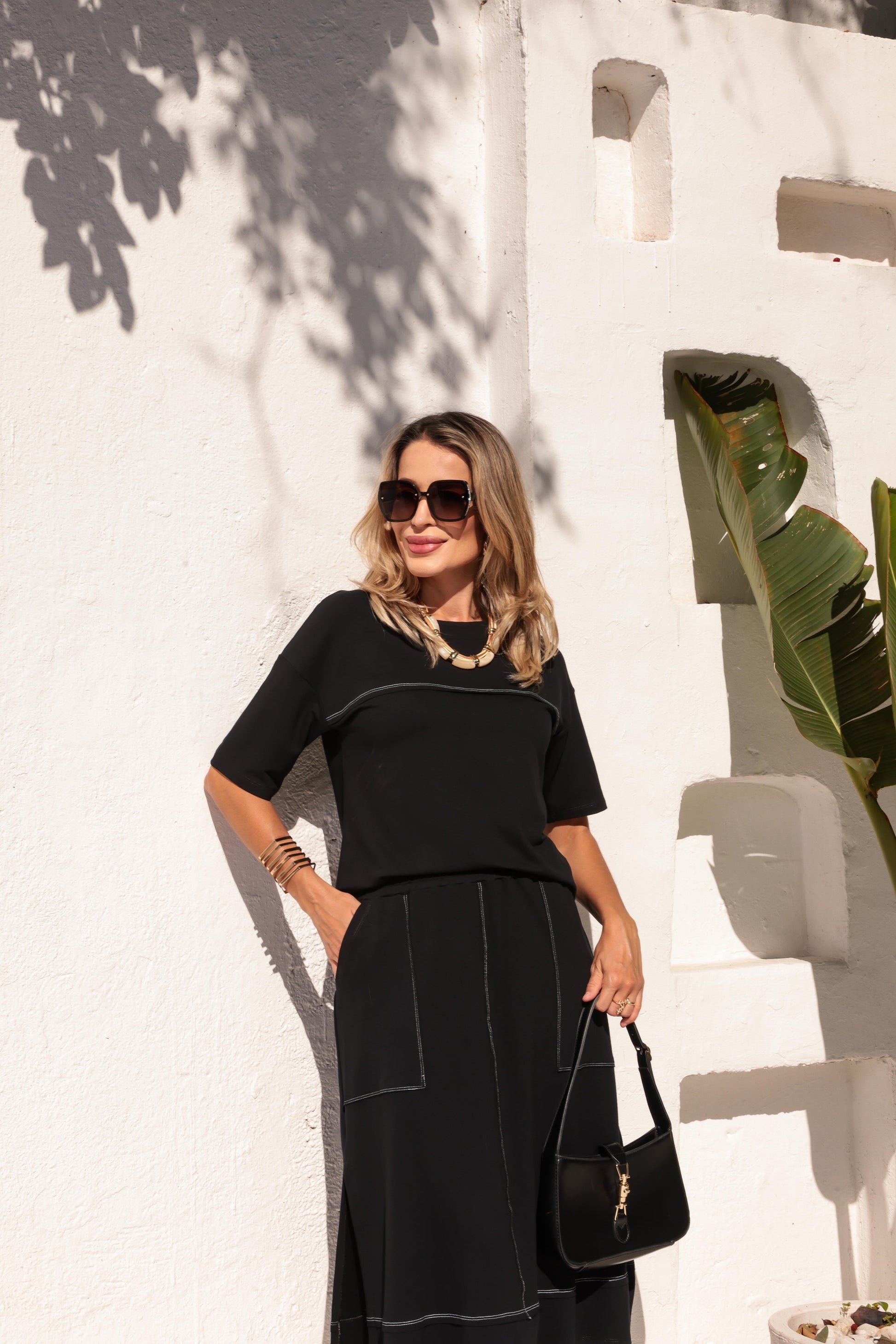 Conjunto Saia Milano - Preto