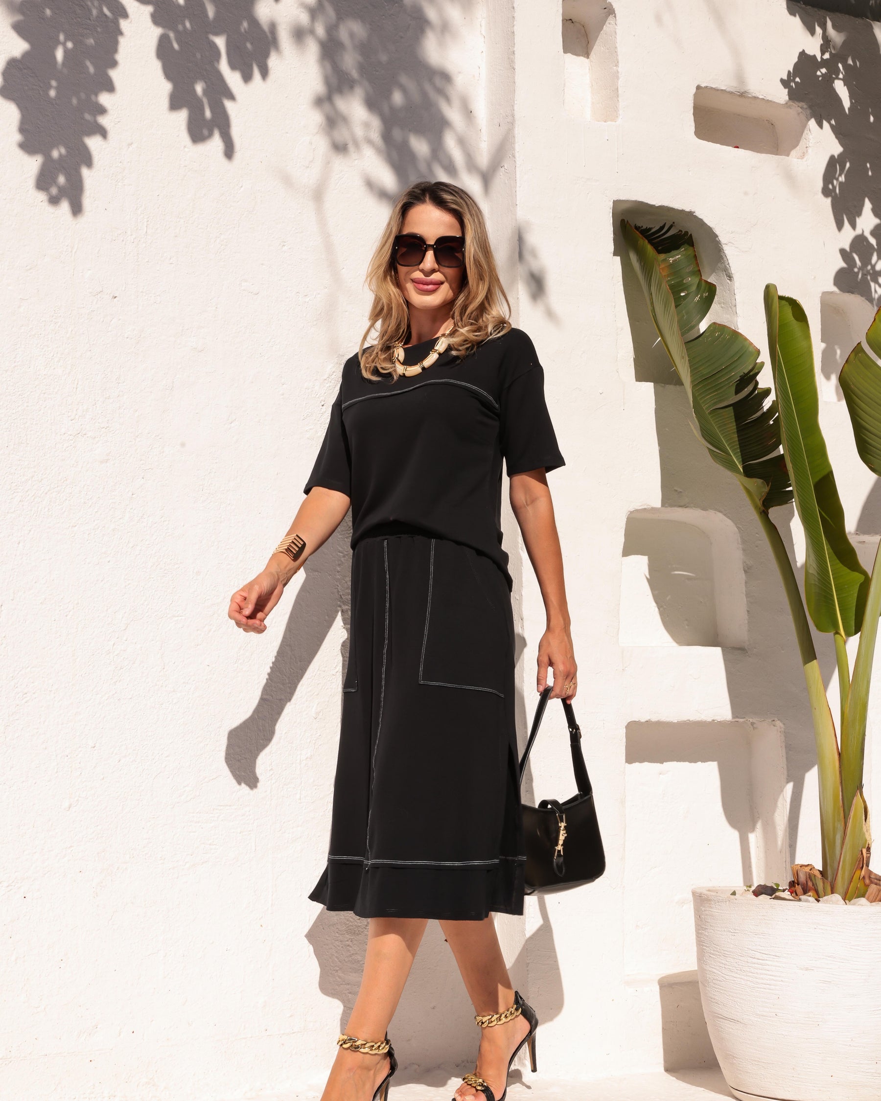 Conjunto Saia Milano - Preto