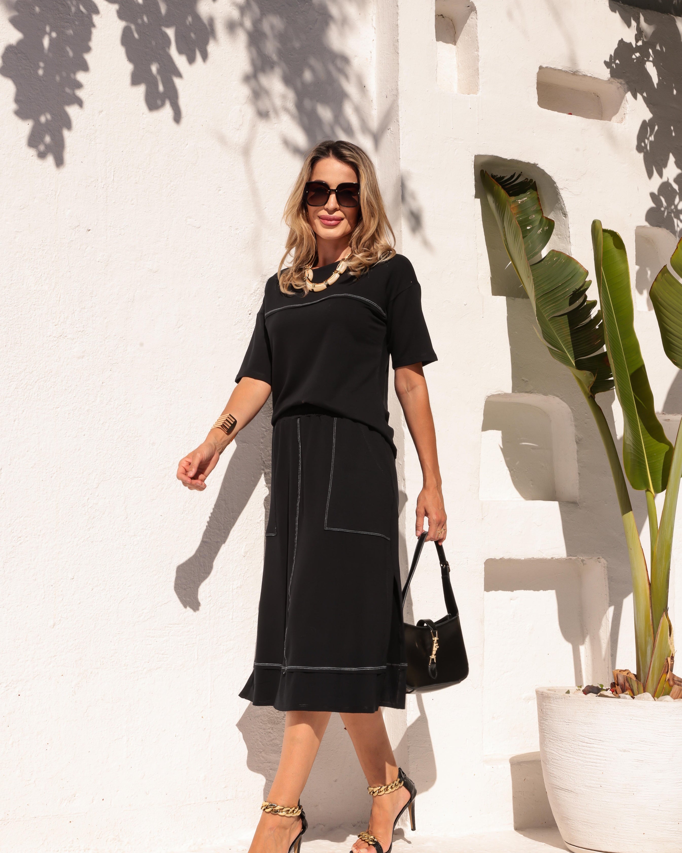 Conjunto Saia Milano - Preto