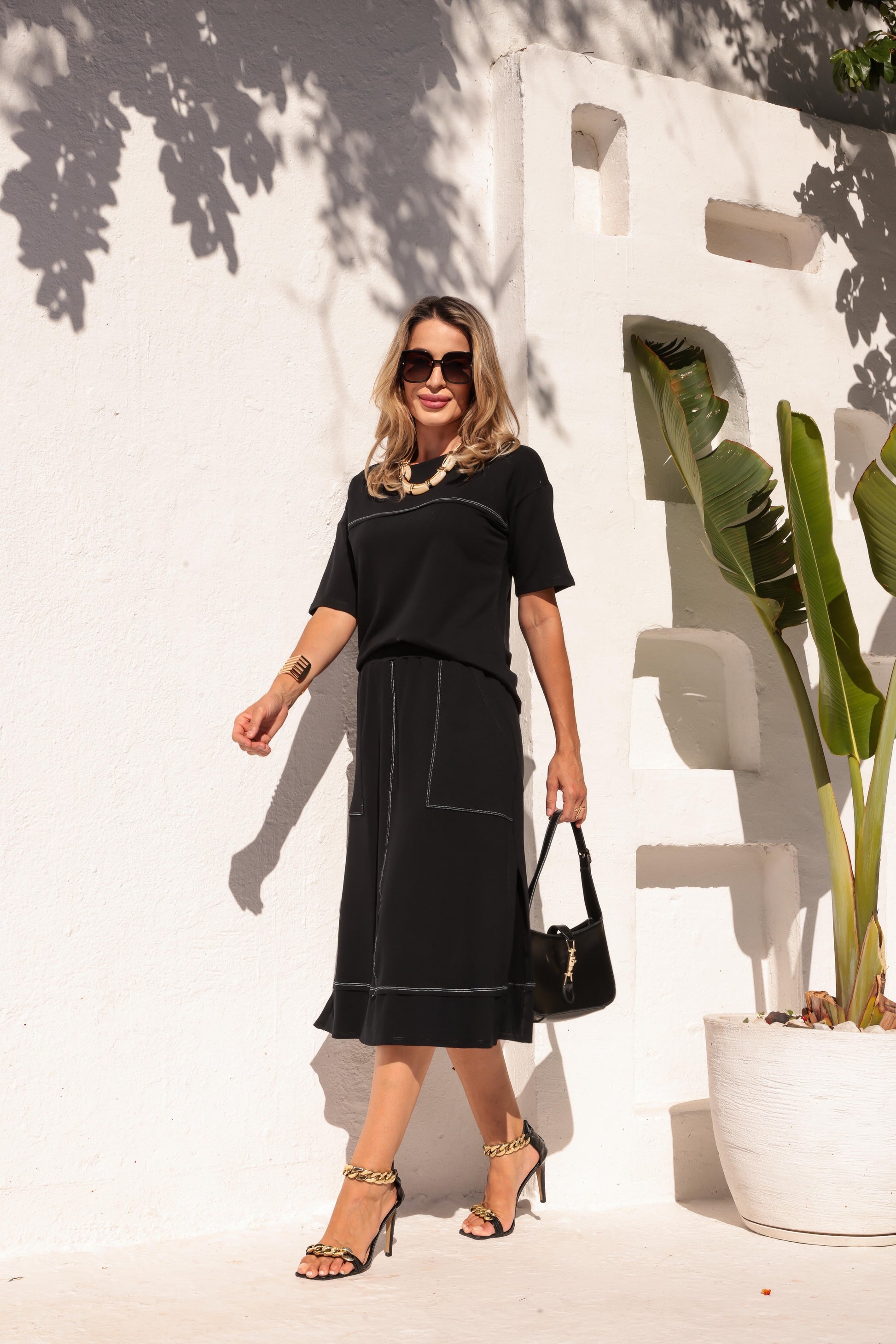 Conjunto Saia Milano - Preto