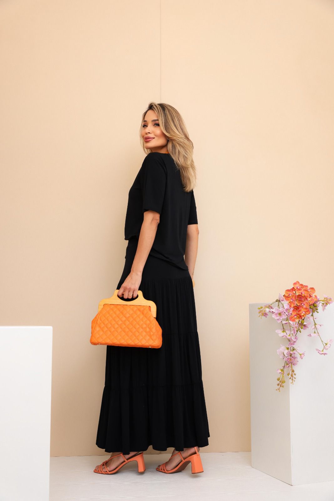 Conjunto Saia Prisma - Preto