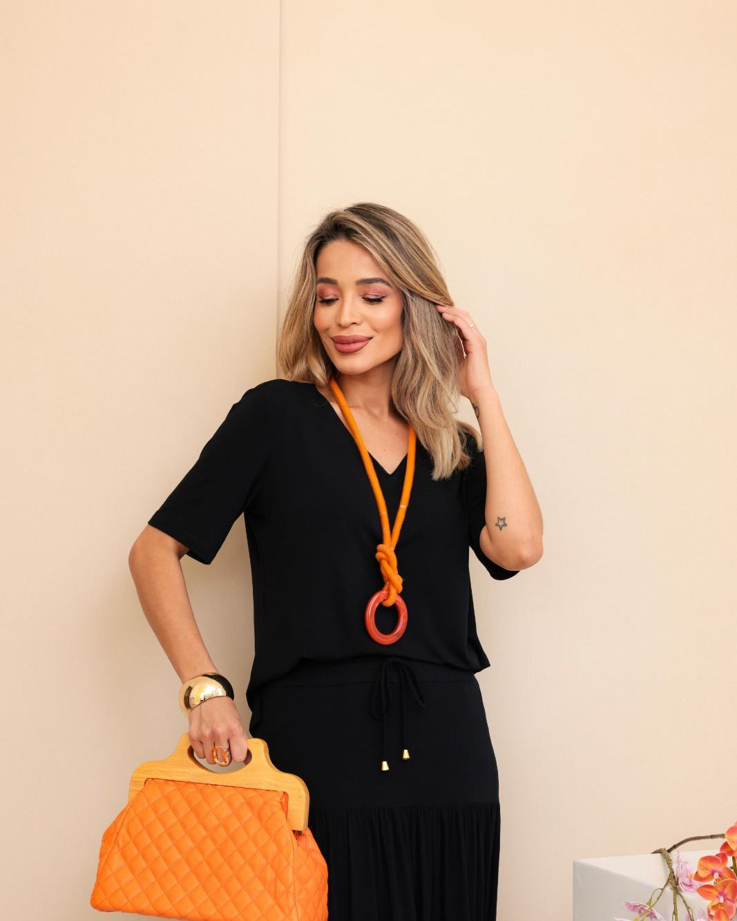 Conjunto Saia Prisma - Preto