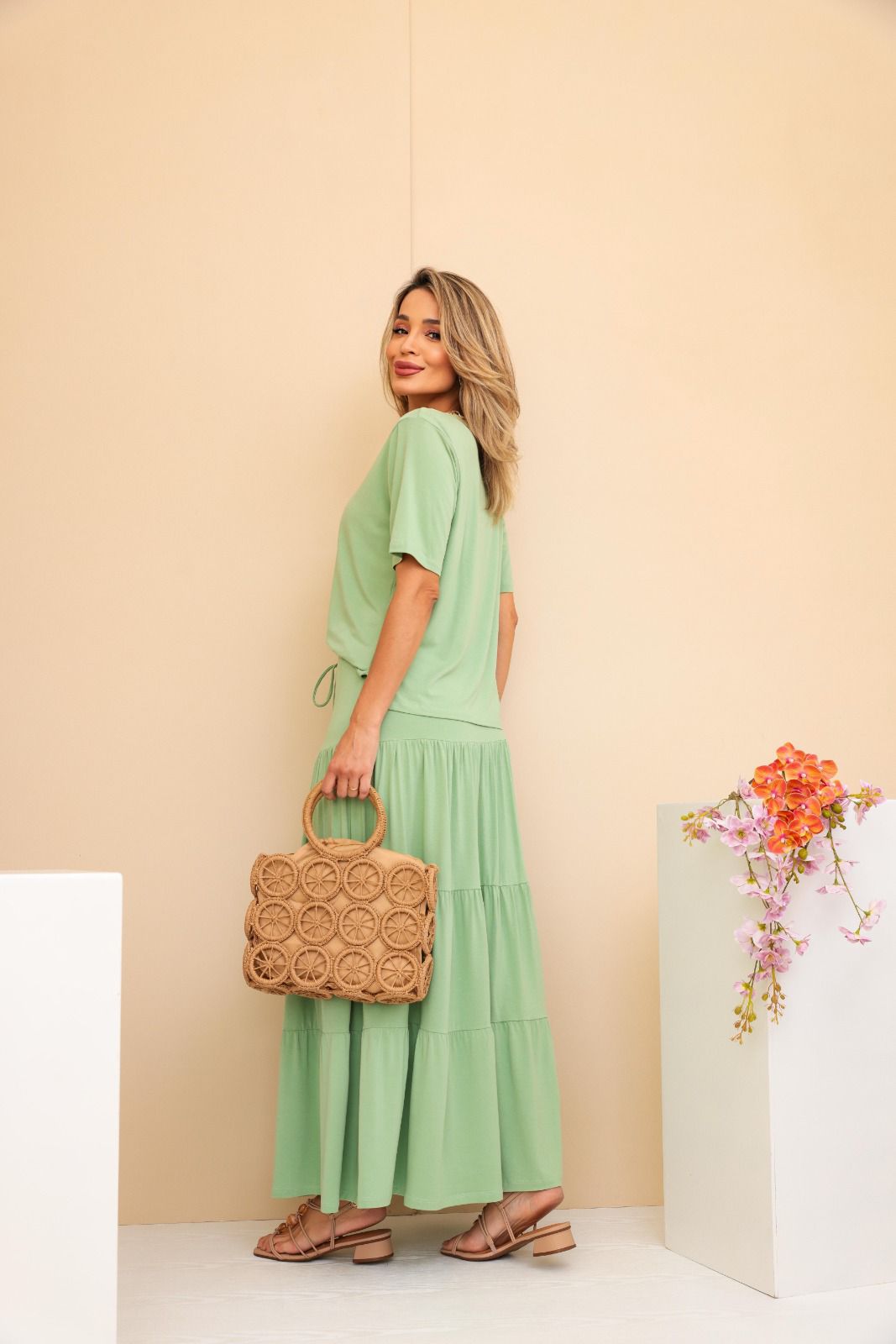 Conjunto Saia Prisma - Verde Menta