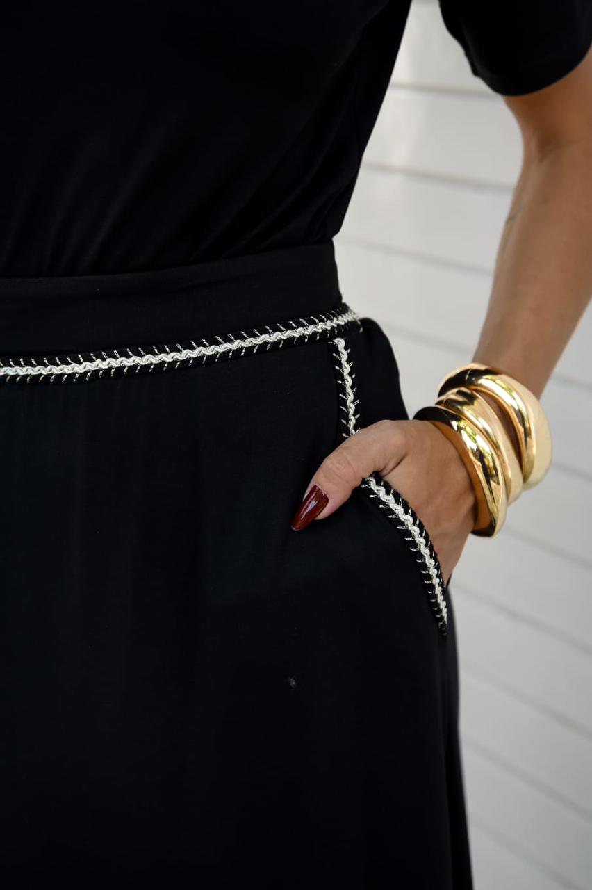 Conjunto Saia Tempus - Preto