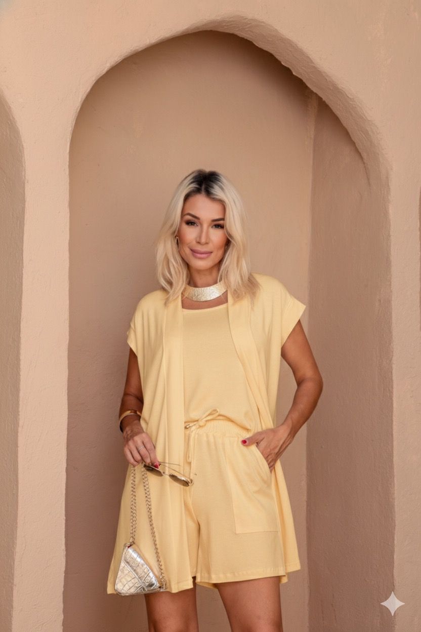 Conjunto Shorts Rivas - Amarelo