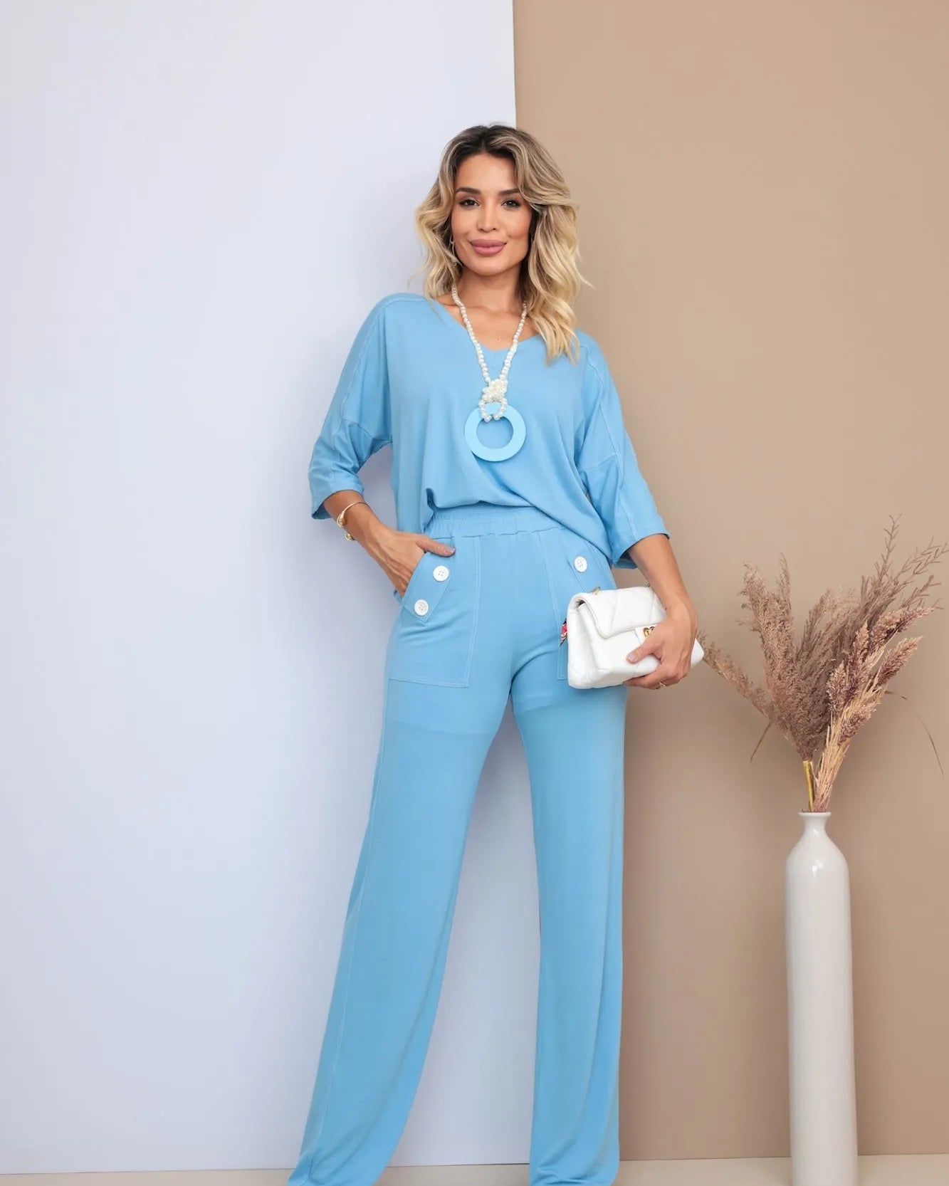 Conjunto Valência - Azul Claro