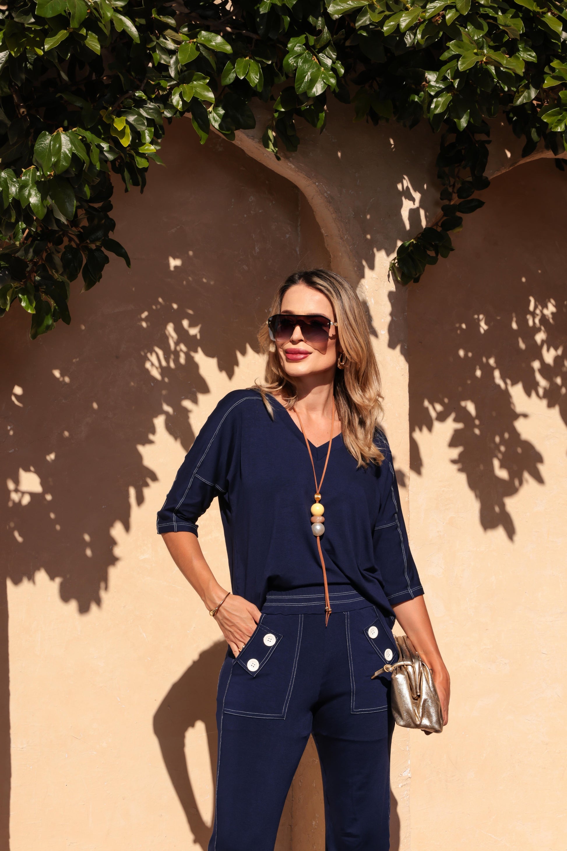 Conjunto Valência - Azul Marinho