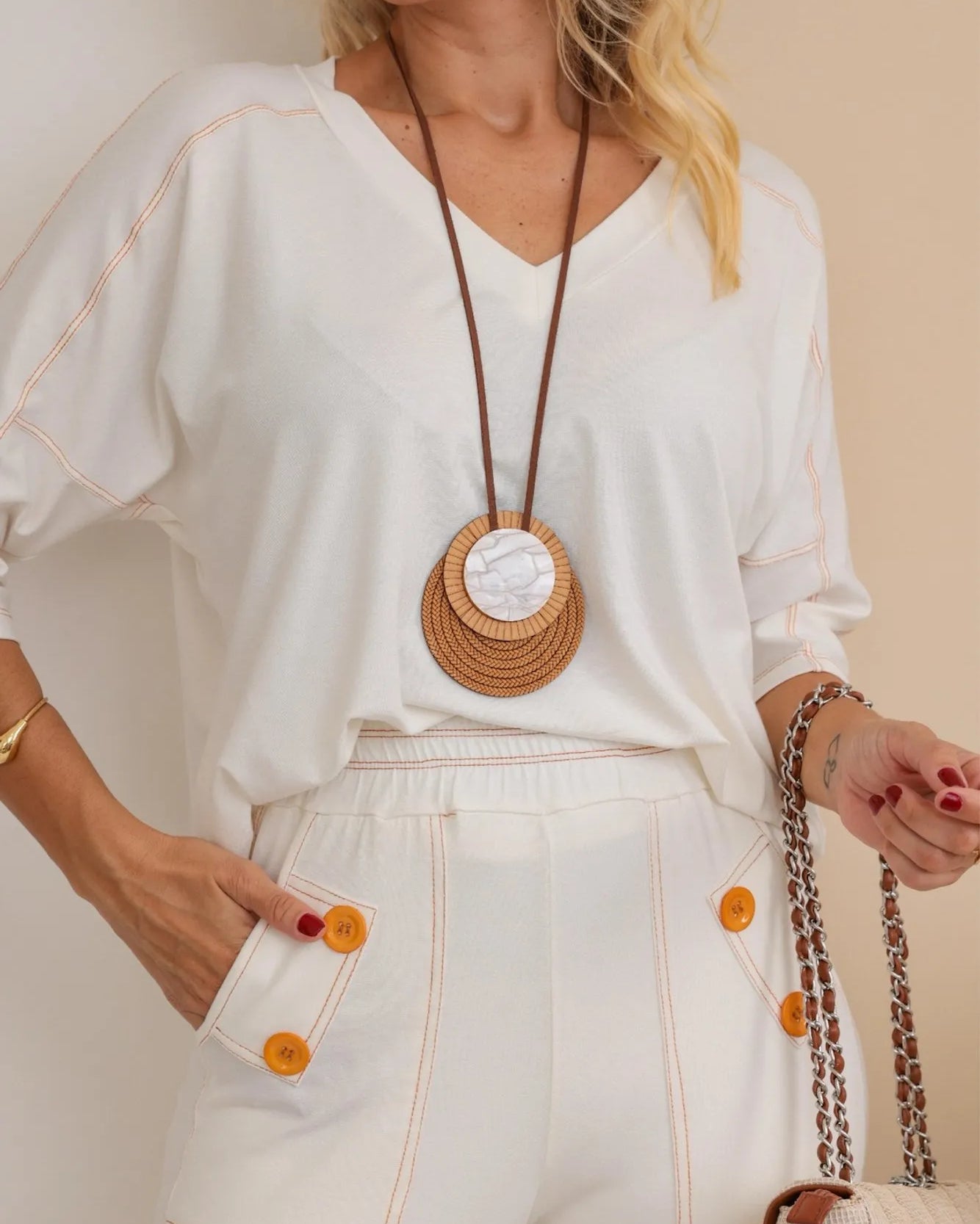 Conjunto Valência - Off White
