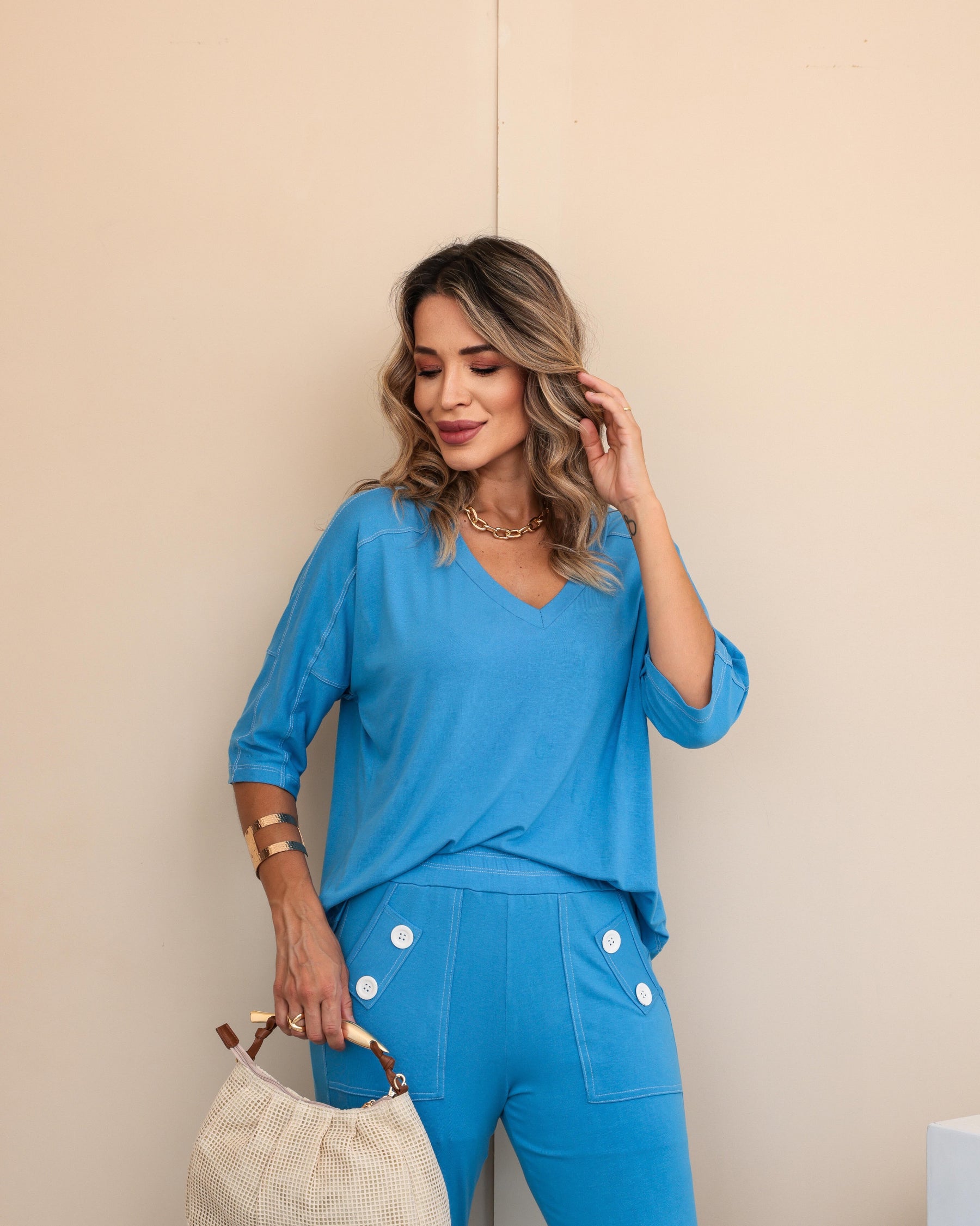 Conjunto Valência - Azul Pacífico