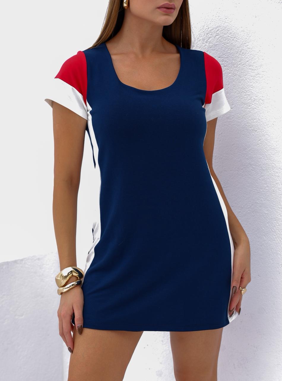 Macacão Avene - Marinho/Vermelho