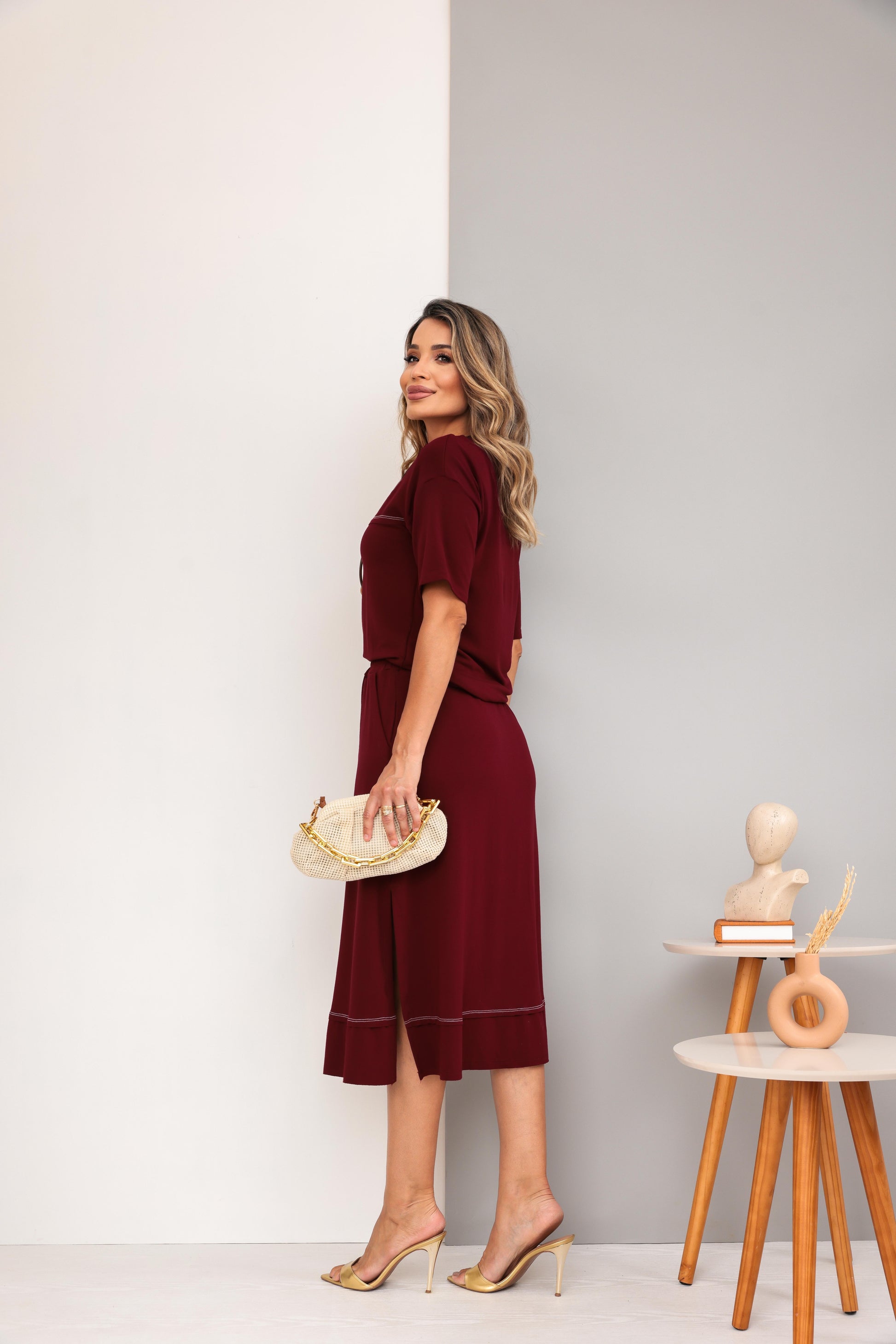 Conjunto Saia Milano - Marsala