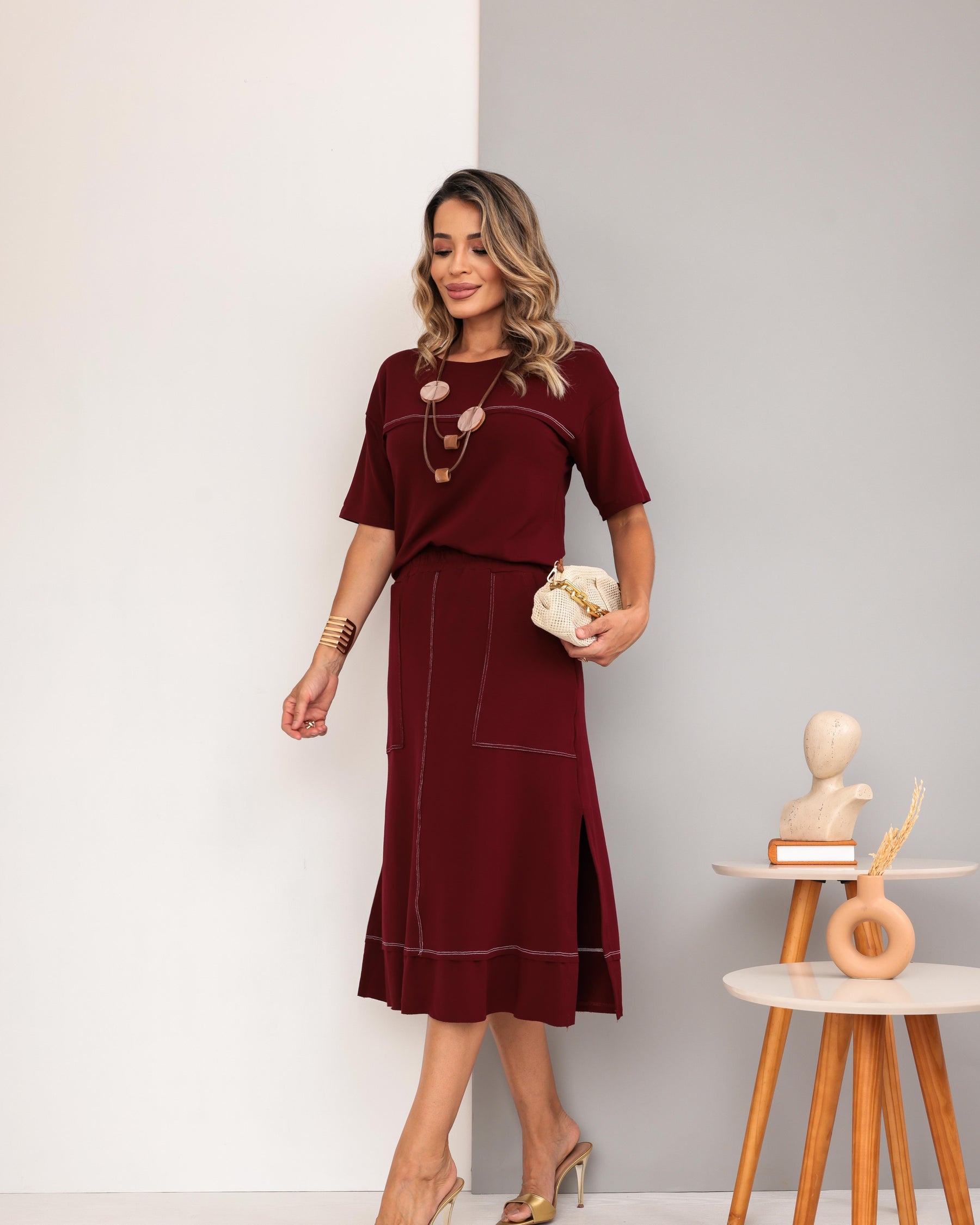 Conjunto Saia Milano - Marsala