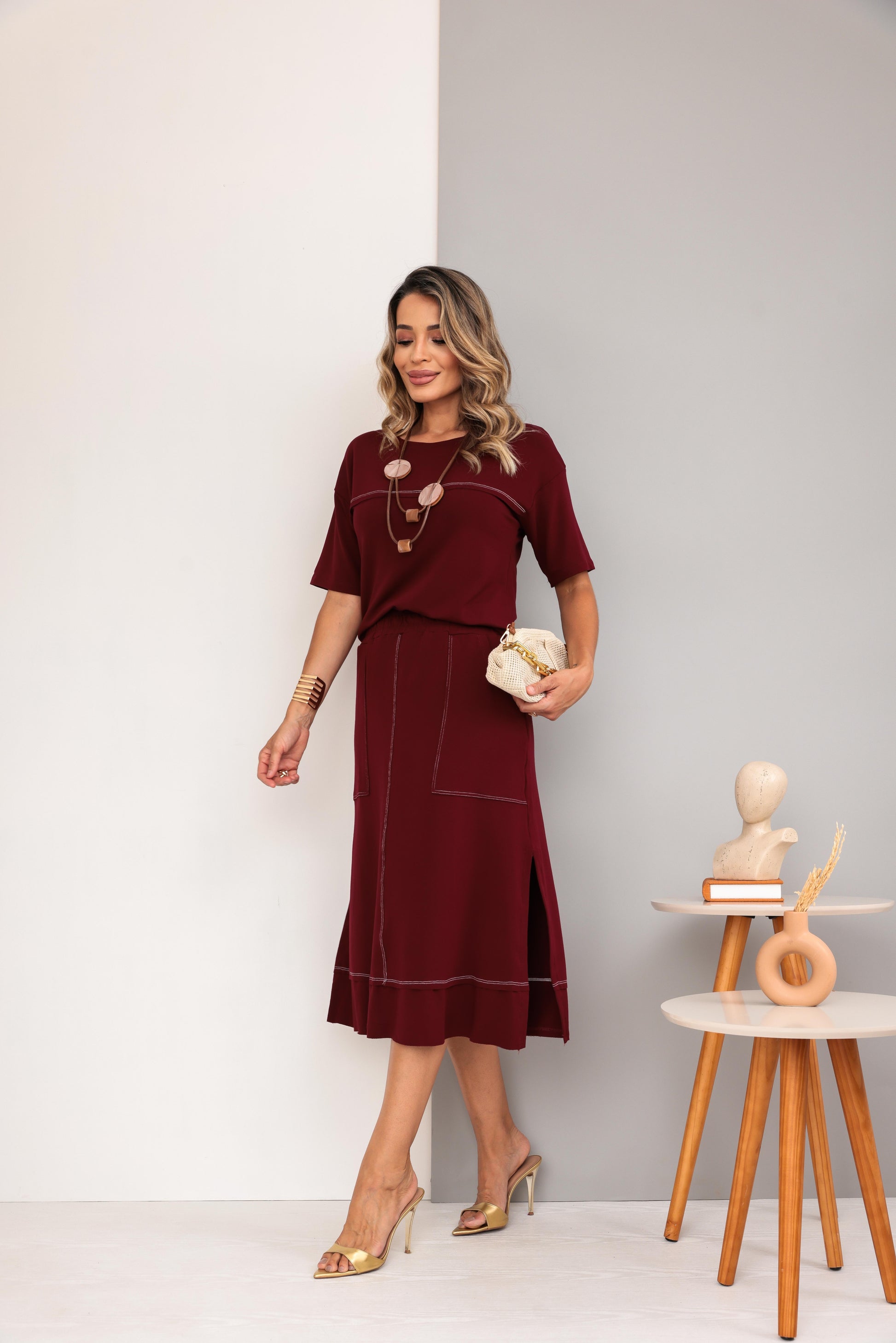 Conjunto Saia Milano - Marsala