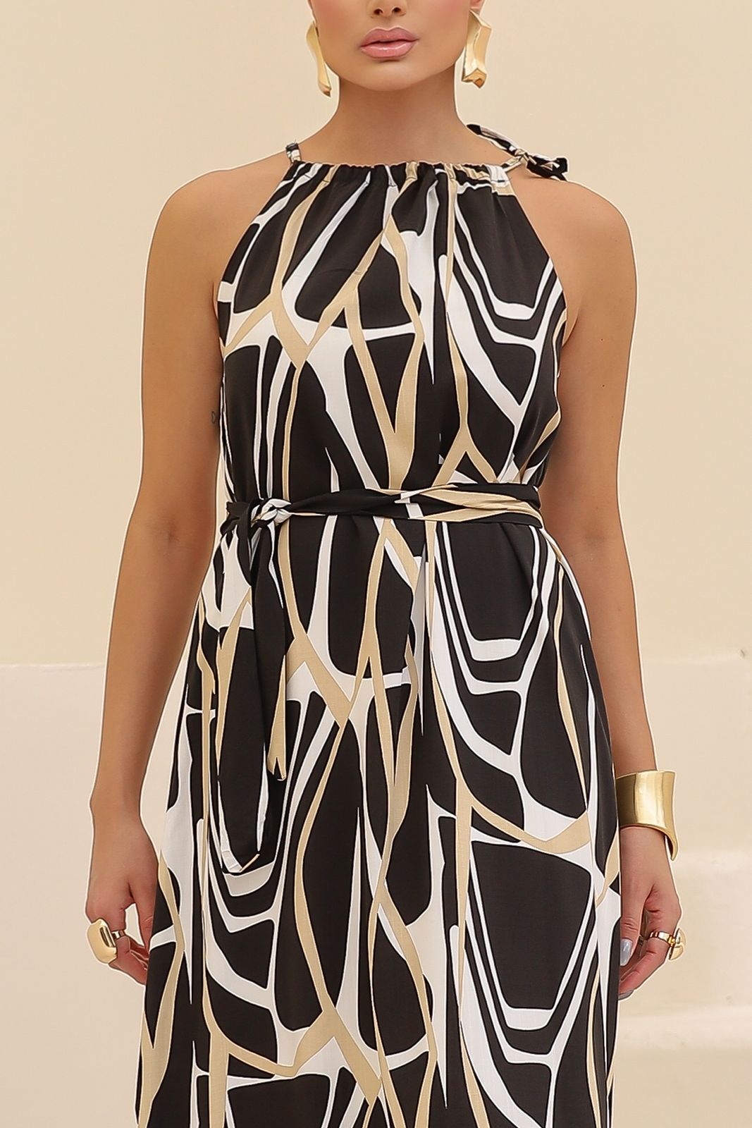 Vestido Poa - Estampa Preto