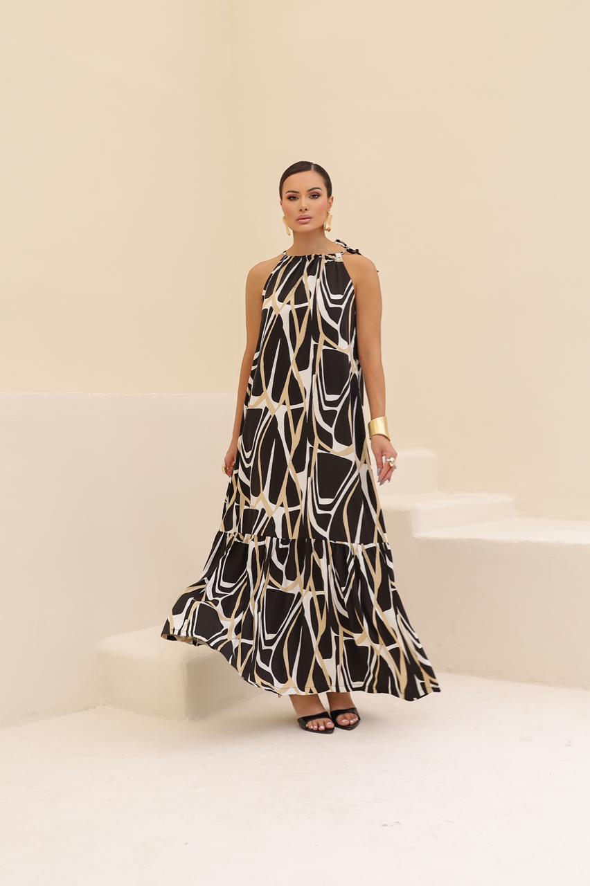 Vestido Poa - Estampa Preto