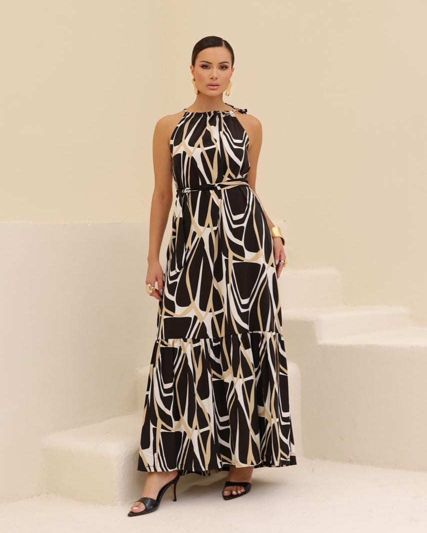 Vestido Poa - Estampa Preto