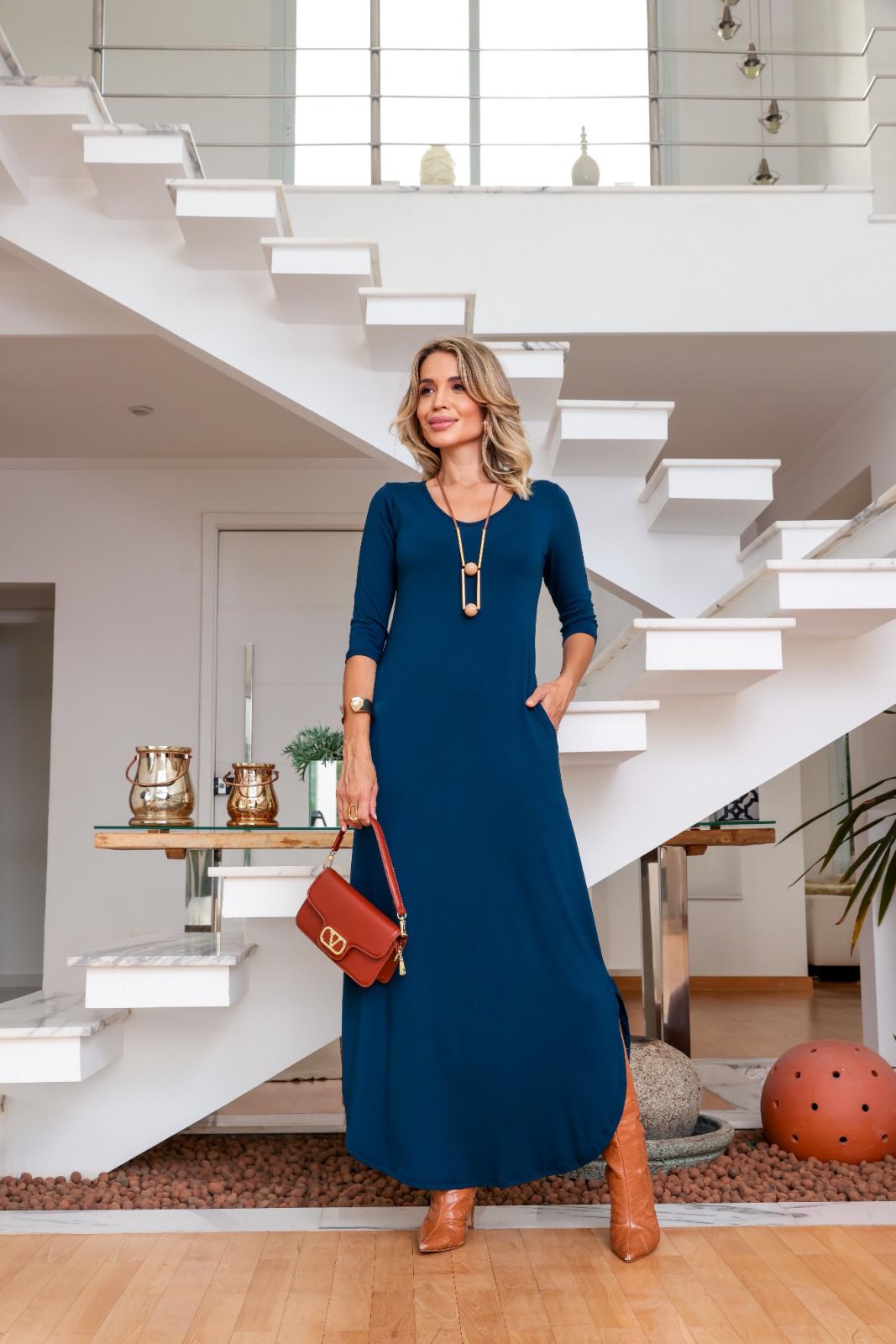 Vestido Basic - Azul Marinho