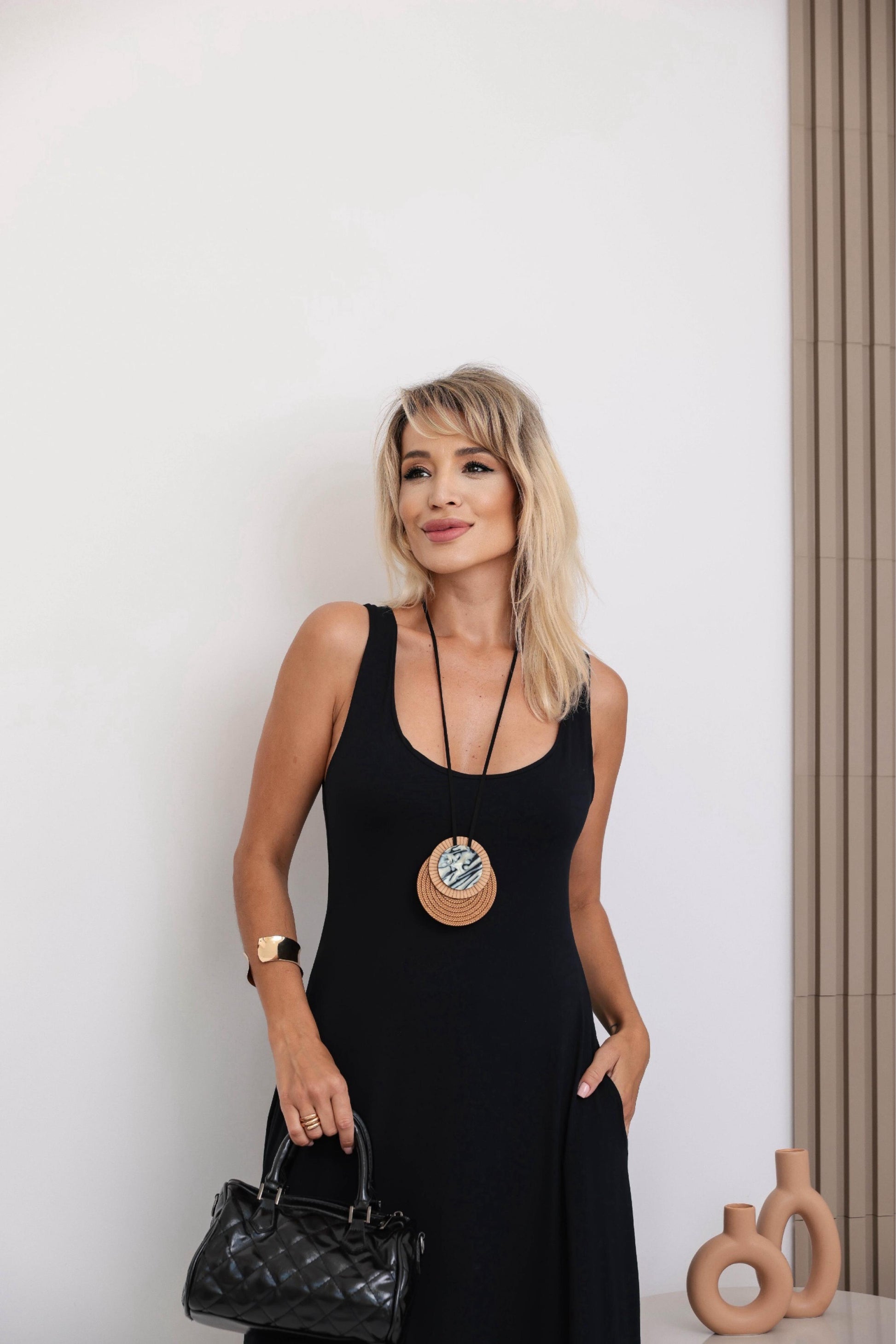 Vestido Basic Midi - Preto