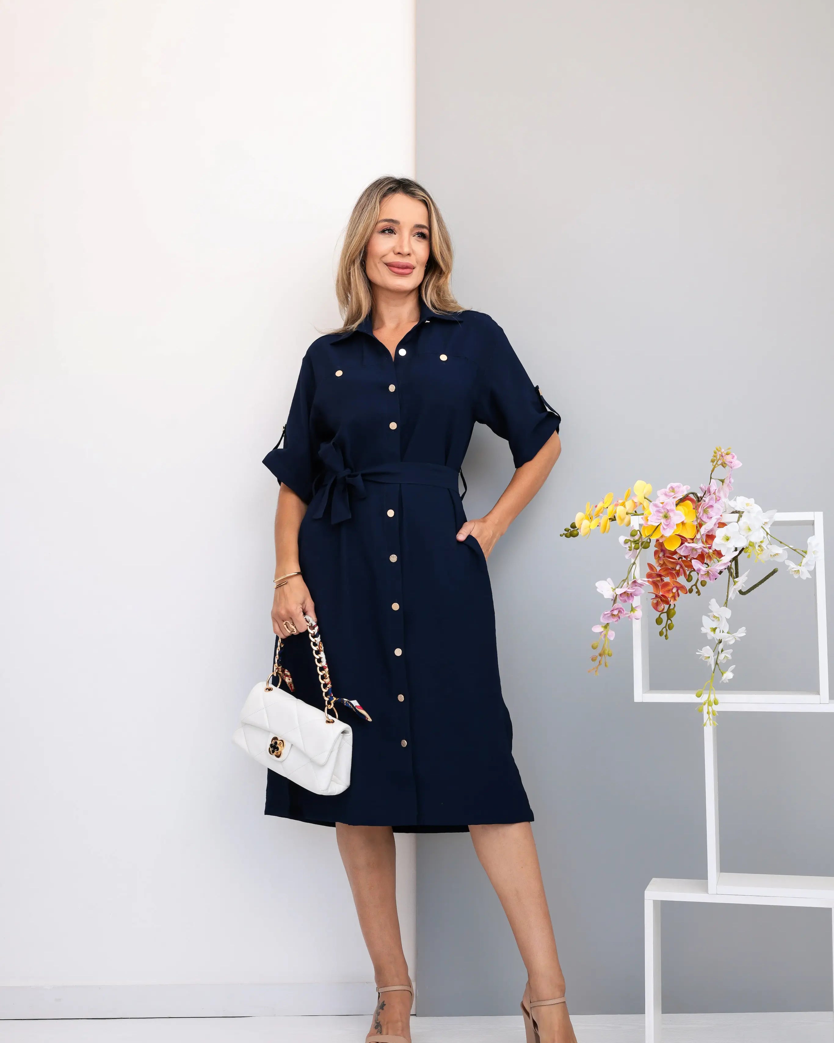 Vestido Capricórnio - Azul Marinho