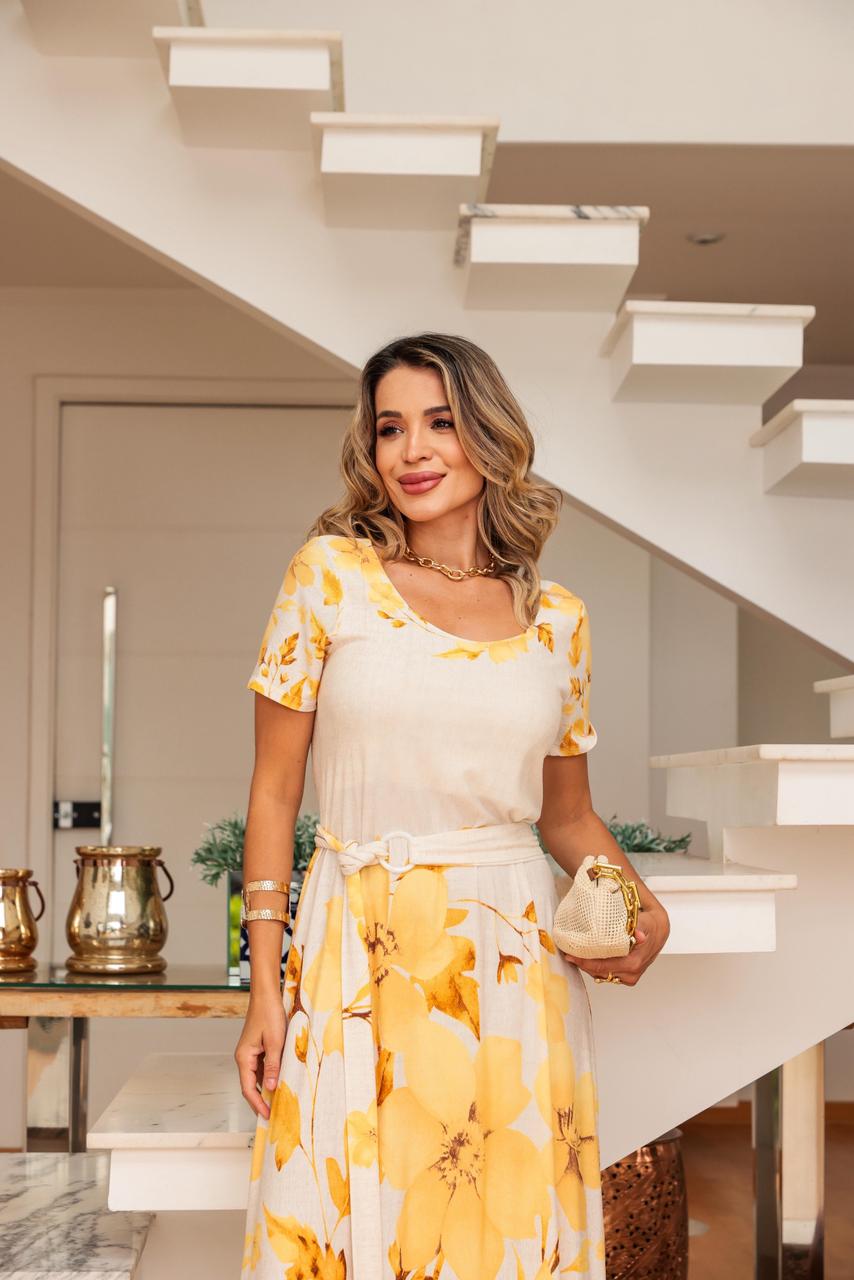 Vestido Copacabana - Floral Amarelo