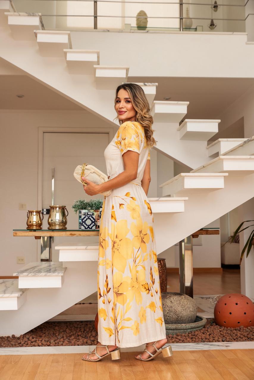 Vestido Copacabana - Floral Amarelo