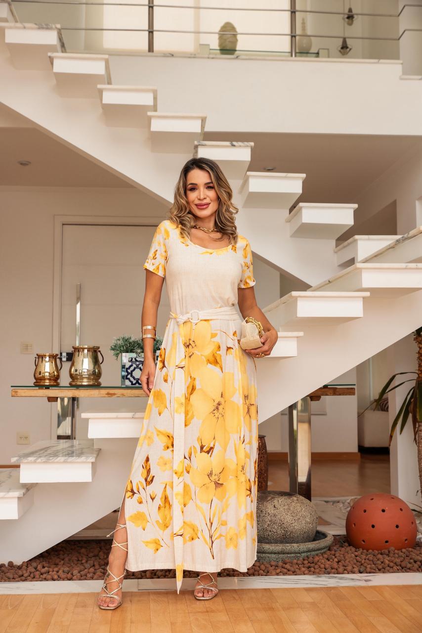 Vestido Copacabana - Floral Amarelo