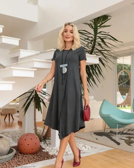 Vestido Havana Duo - Chumbo