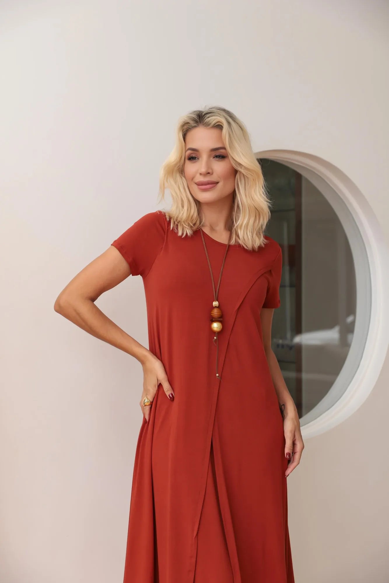 Vestido Havana Duo - Terracota