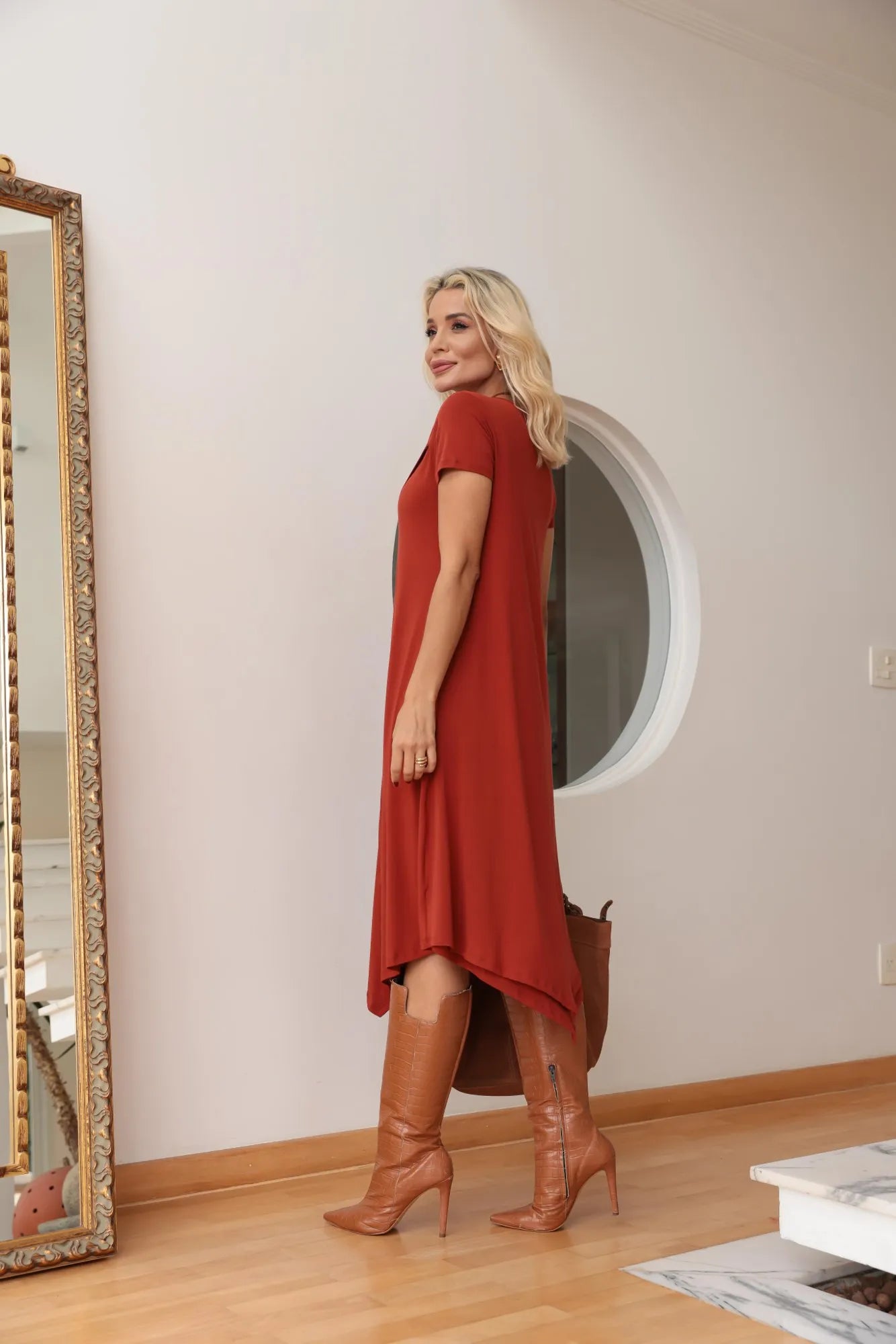 Vestido Havana Duo - Terracota