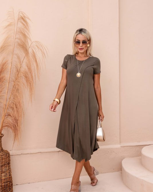 Vestido Havana Duo - Verde Militar