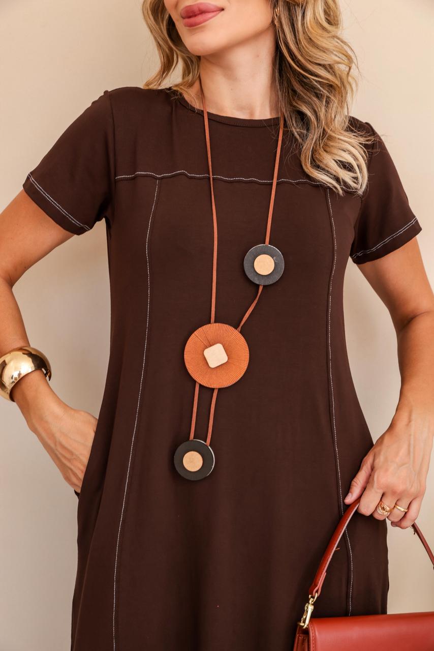 Vestido Maragogi - Marrom