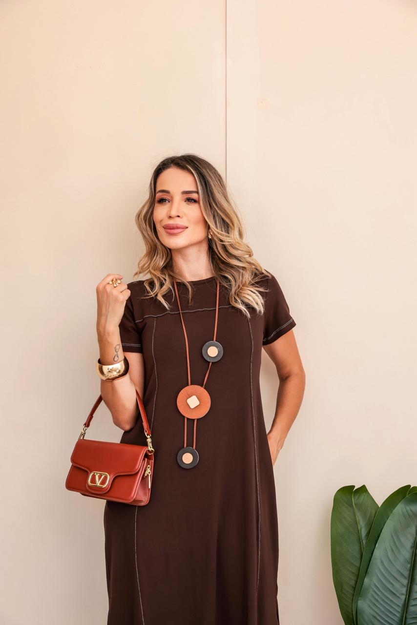 Vestido Maragogi - Marrom