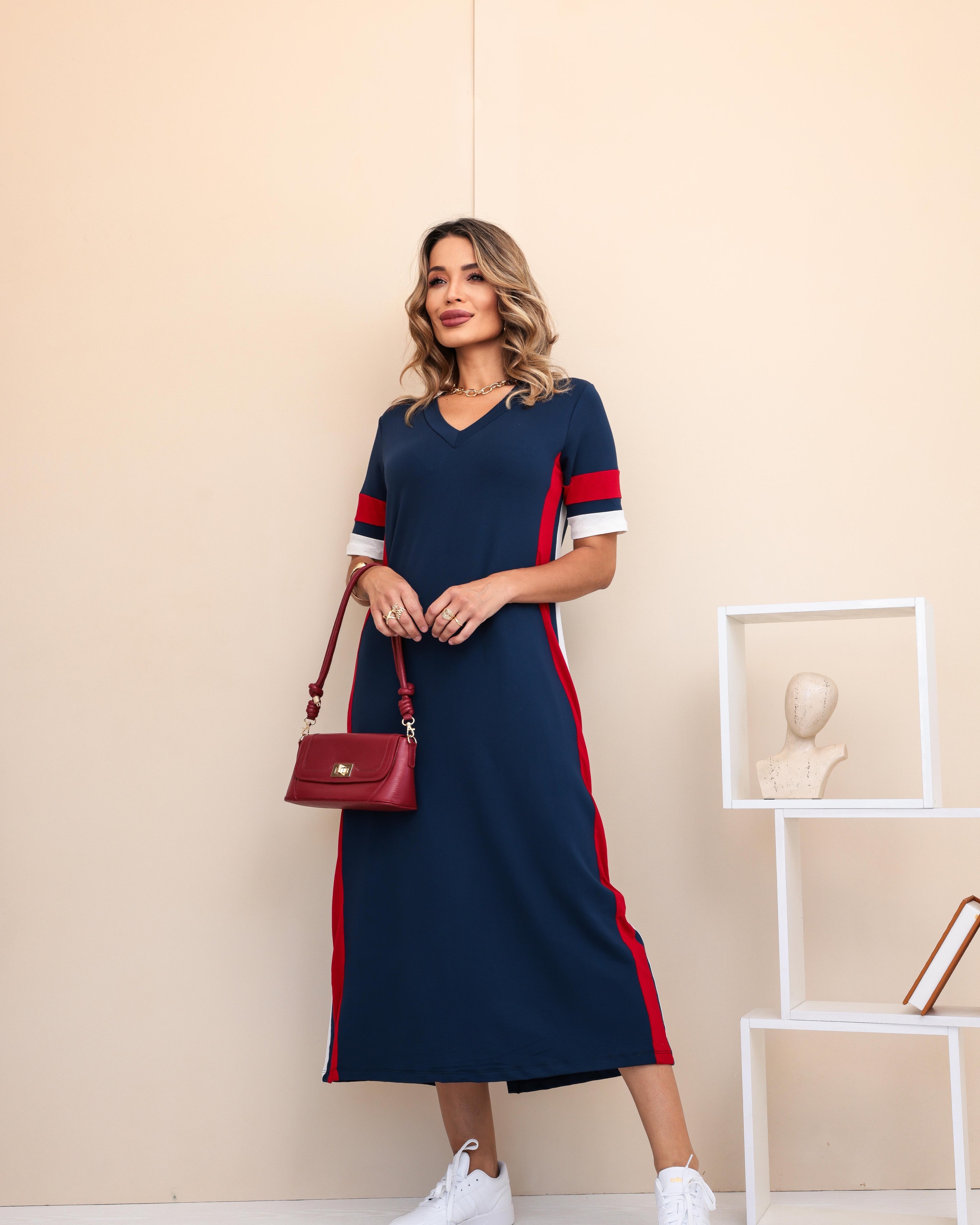 Vestido Mavie - Azul Marinho