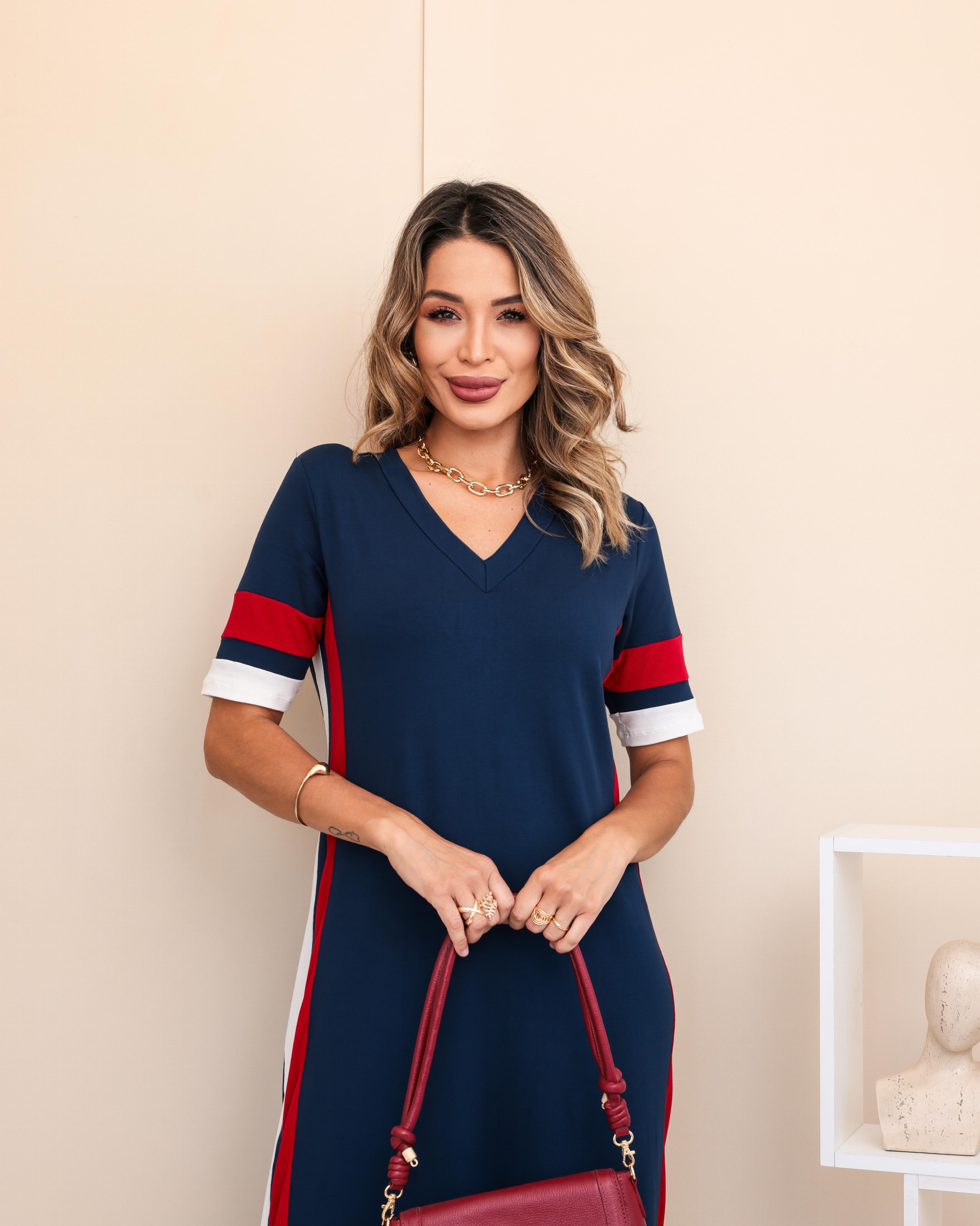 Vestido Mavie - Azul Marinho