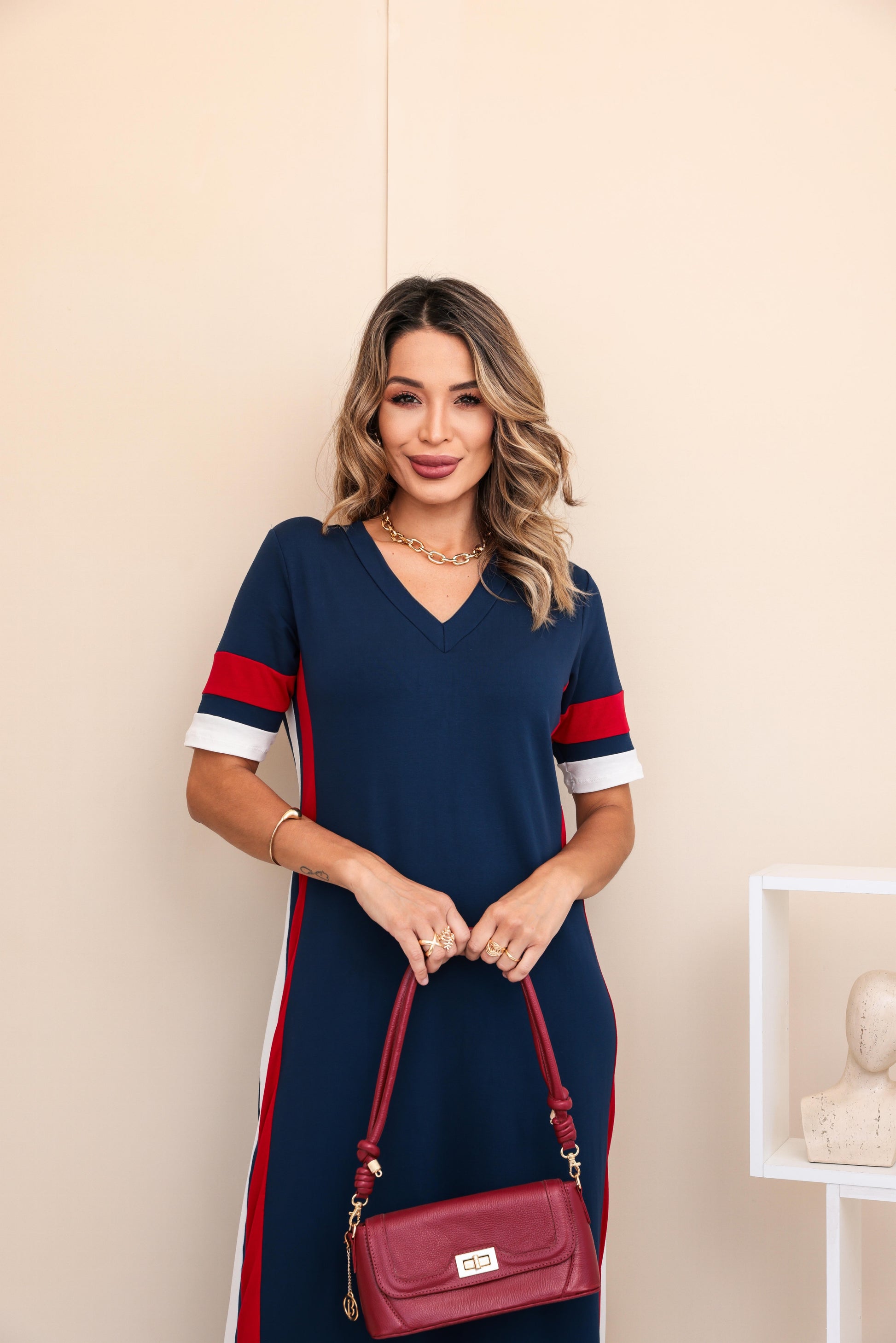 Vestido Mavie - Azul Marinho