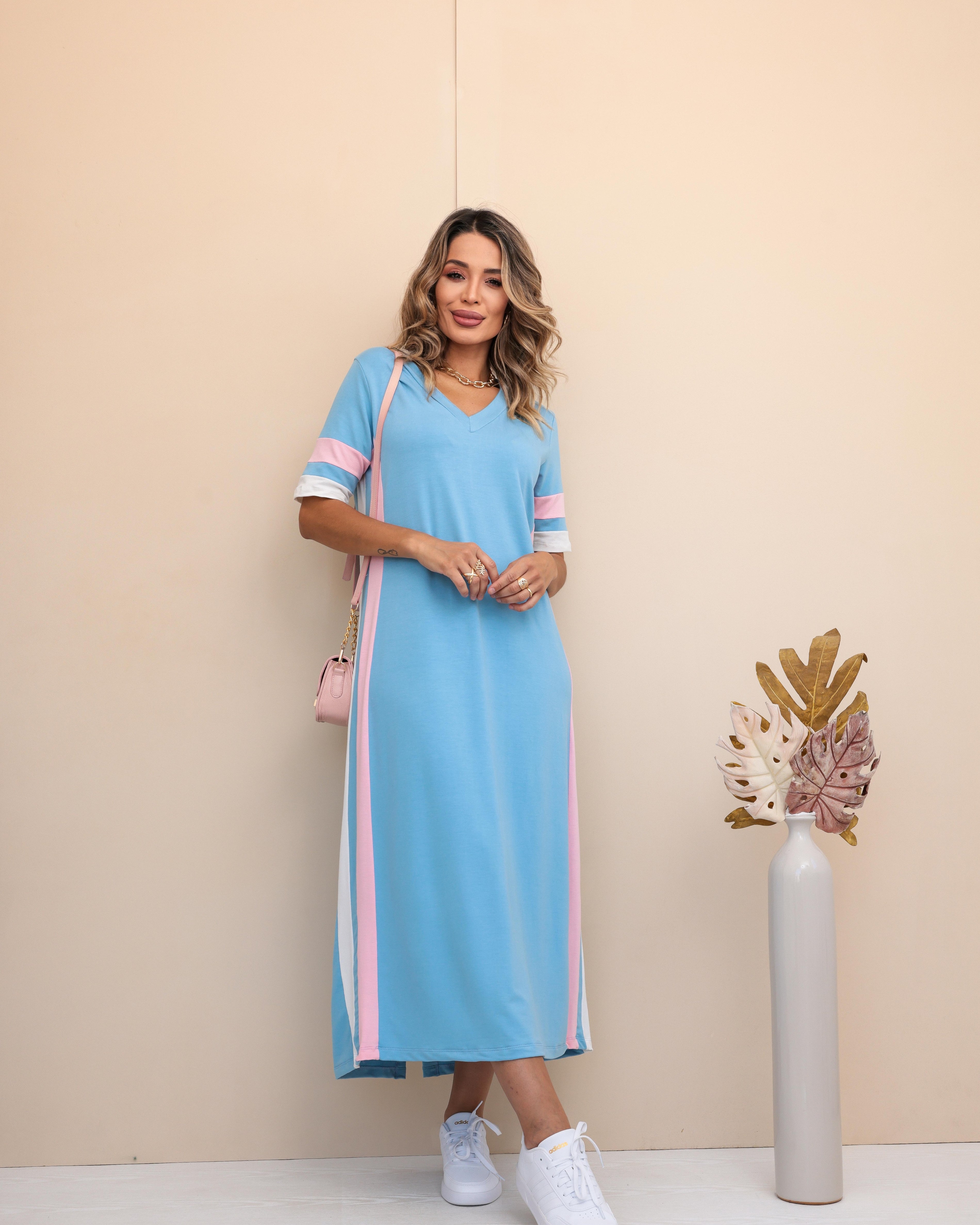 Vestido Mavie - Azul Maris