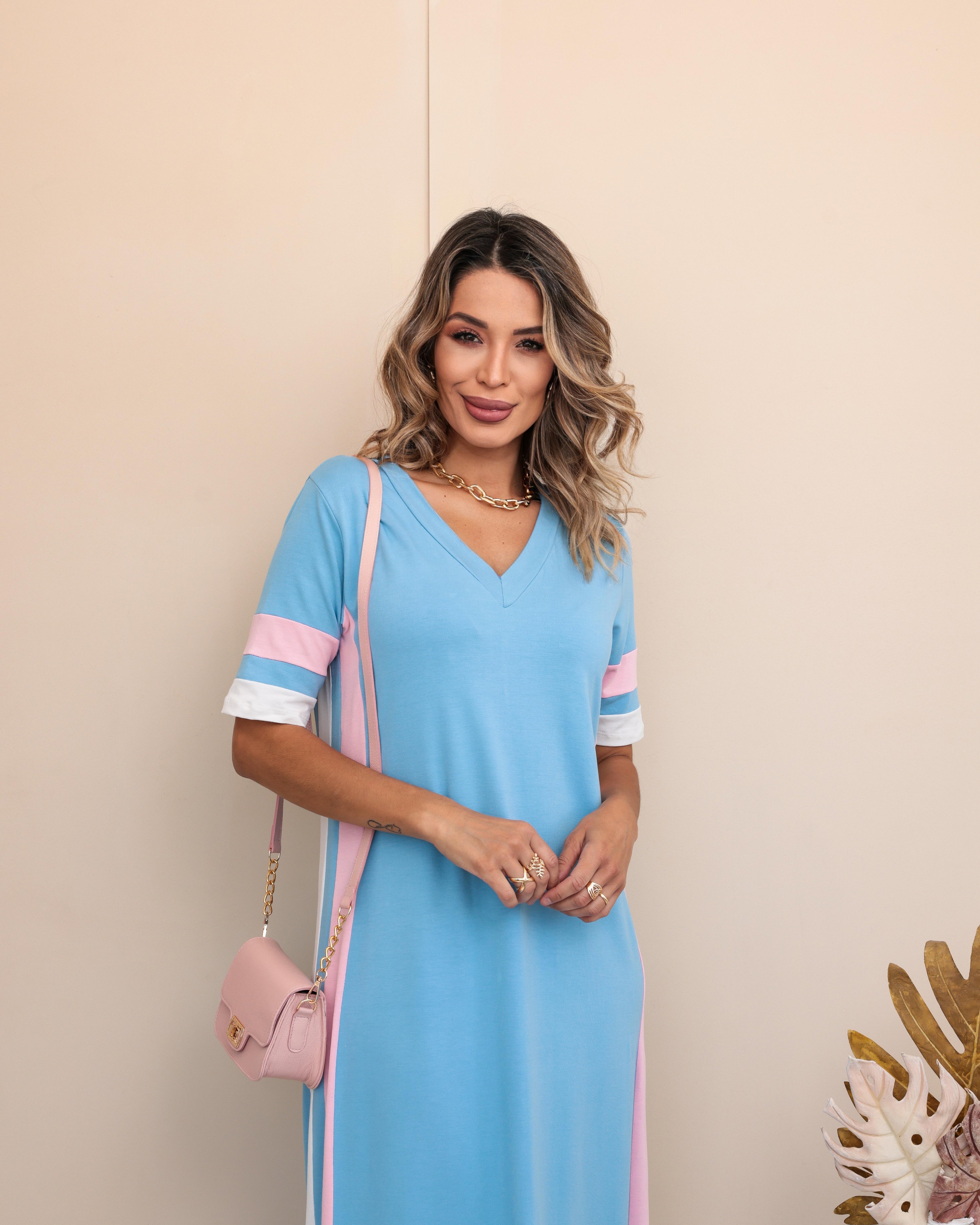 Vestido Mavie - Azul Maris