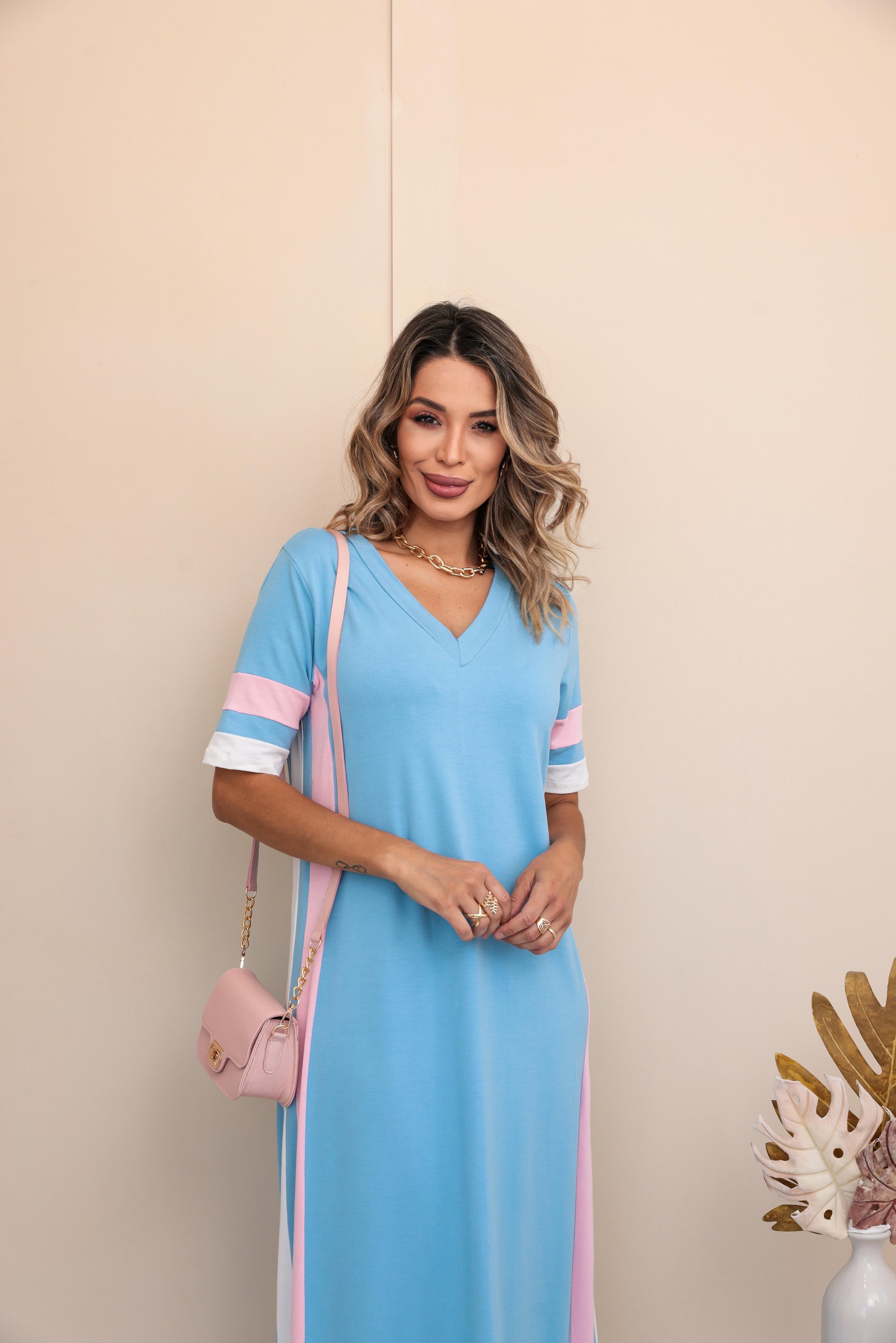 Vestido Mavie - Azul Maris