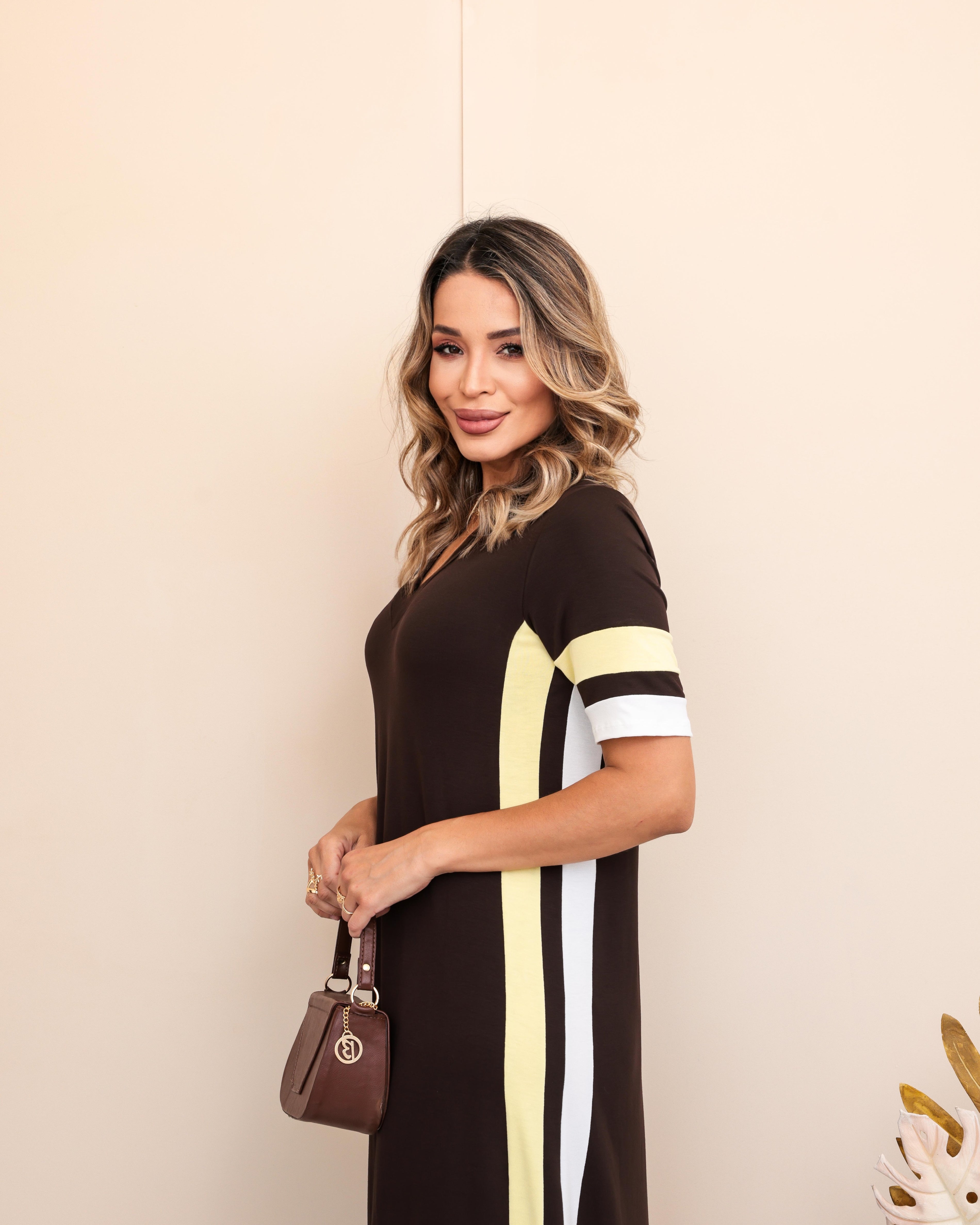 Vestido Mavie - Marrom