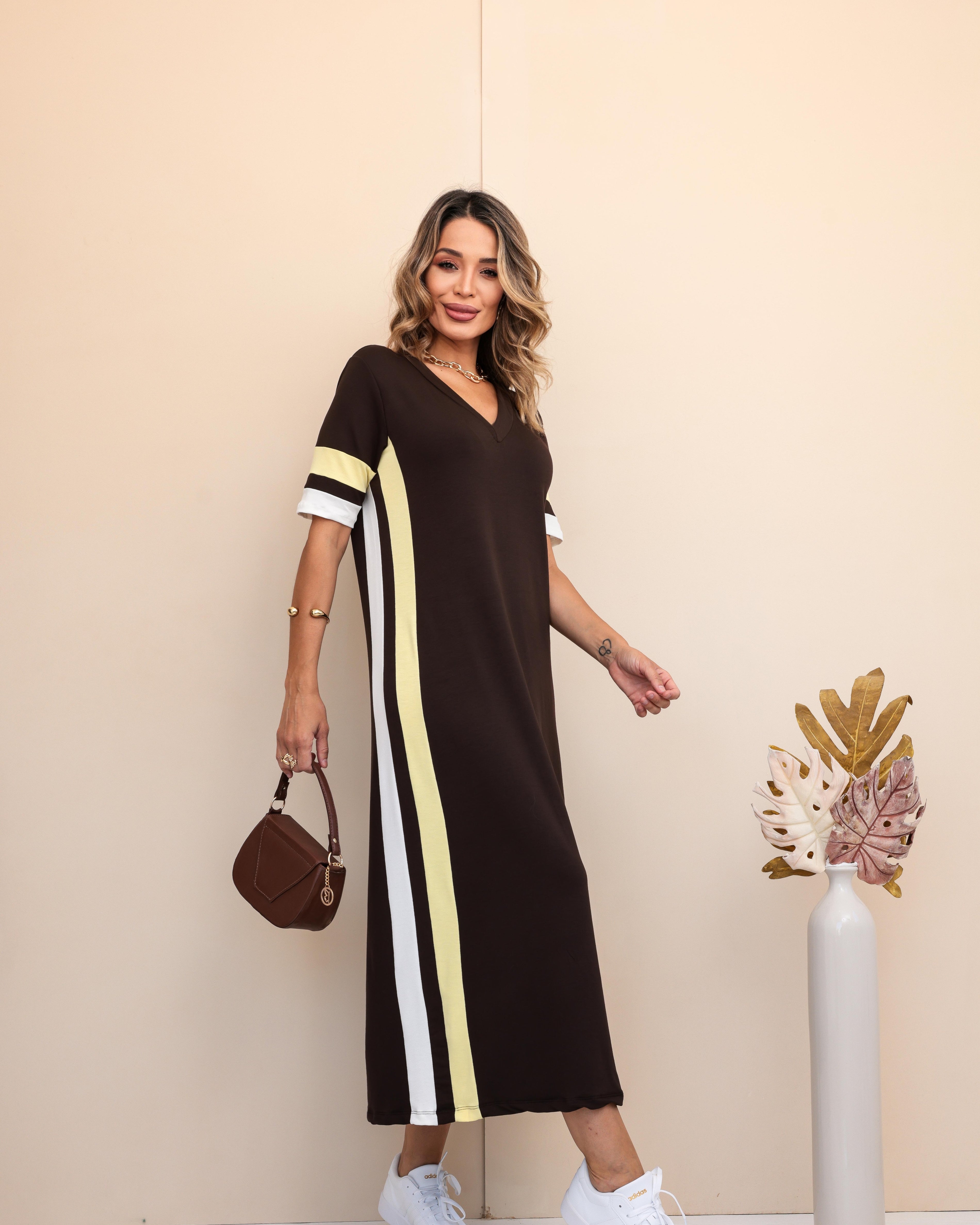 Vestido Mavie - Marrom